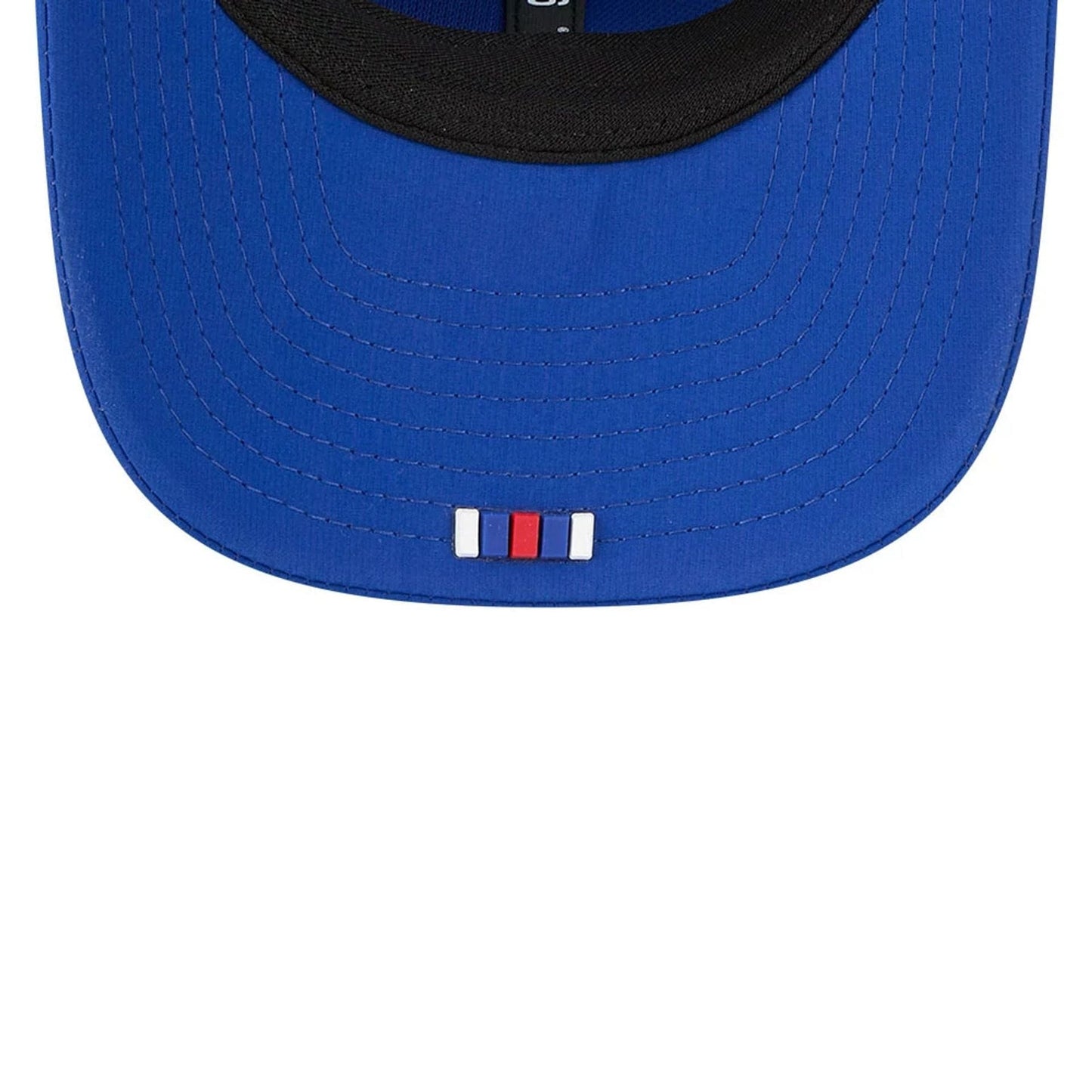 This is a New York Giants NFL Sideline 2025 Dark Blue 9SEVENTY Trucker Stretch Snap Adjustable Cap 7