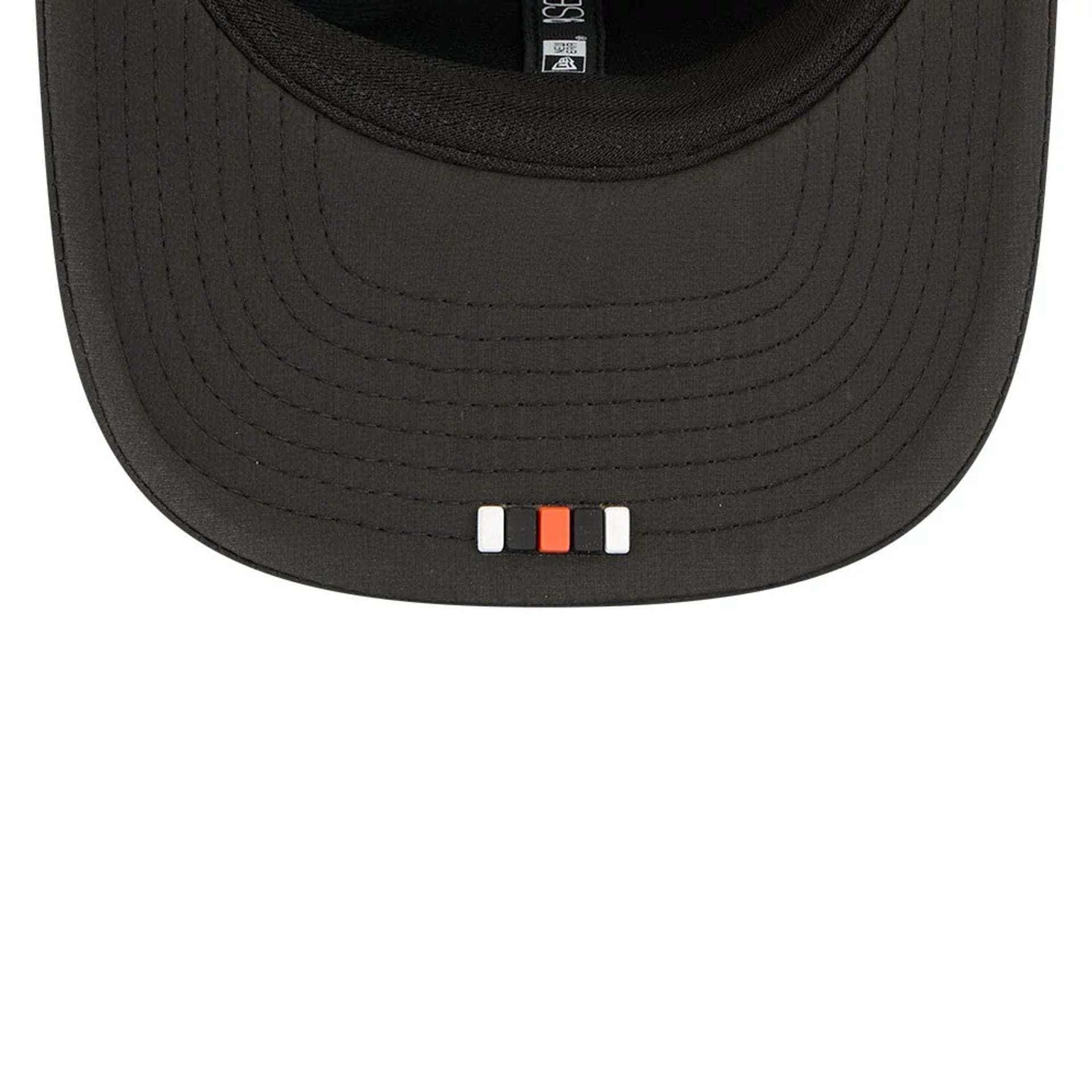 This is a Cincinnati Bengals NFL Sideline 2025 Black 9SEVENTY Trucker Stretch Snap Adjustable Cap 2
