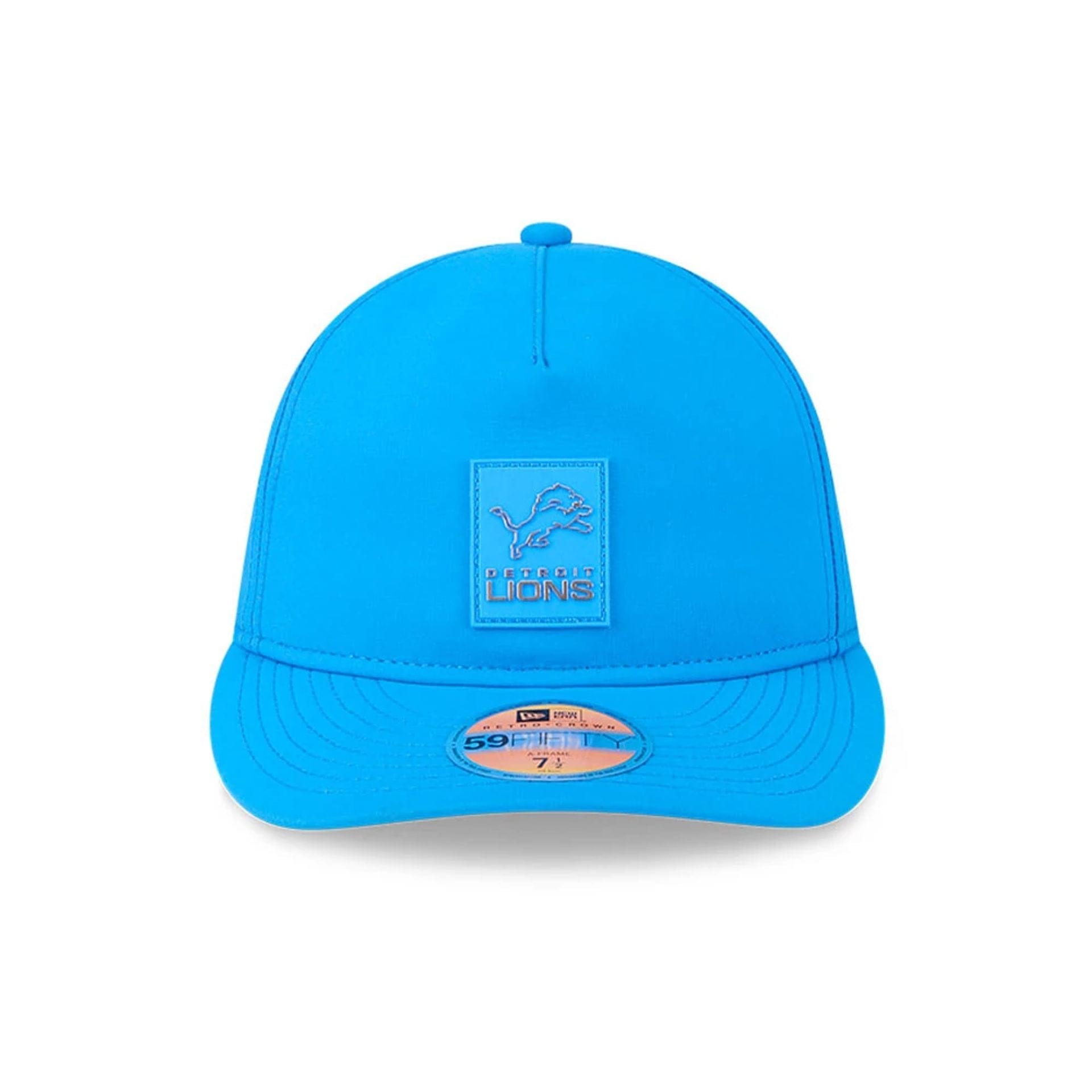 This is a Detroit Lions NFL Sideline 2025 Blue Retro Crown 59FIFTY Fitted Cap 2