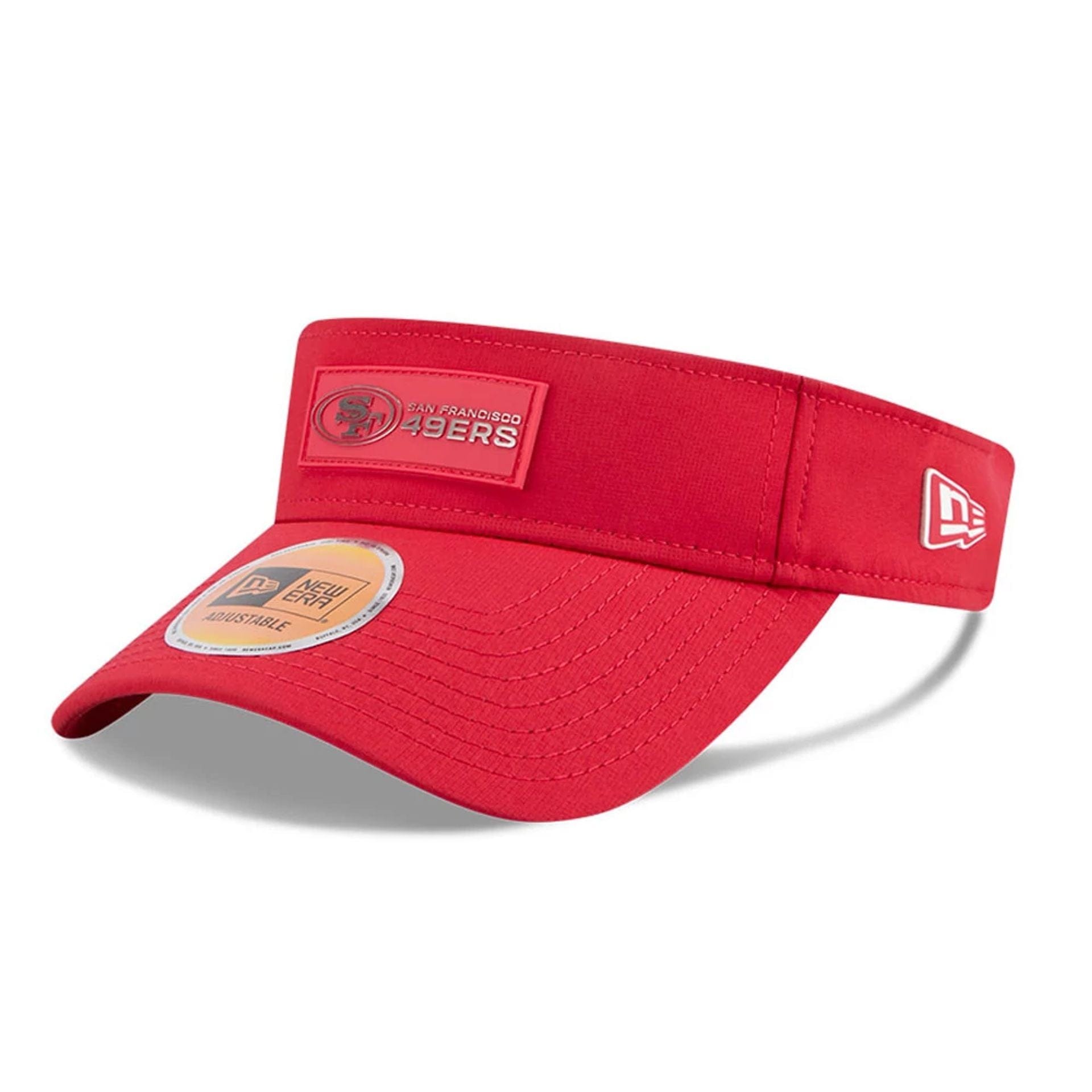 This is a San Francisco 49ers NFL Sideline 2025 Red Visor 1