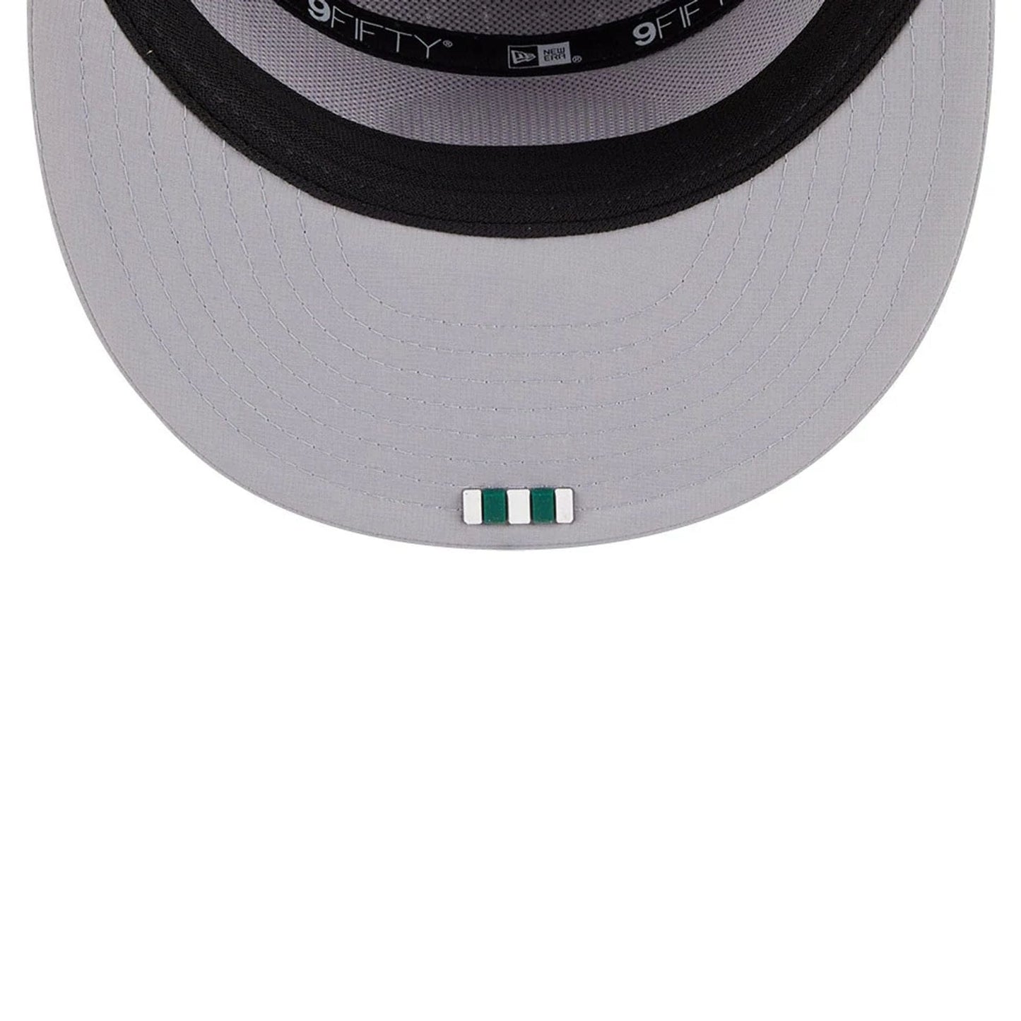 This is a New York Jets NFL Sideline 2025 Grey 9FIFTY Split Panel Snapback Adjustable Cap 7