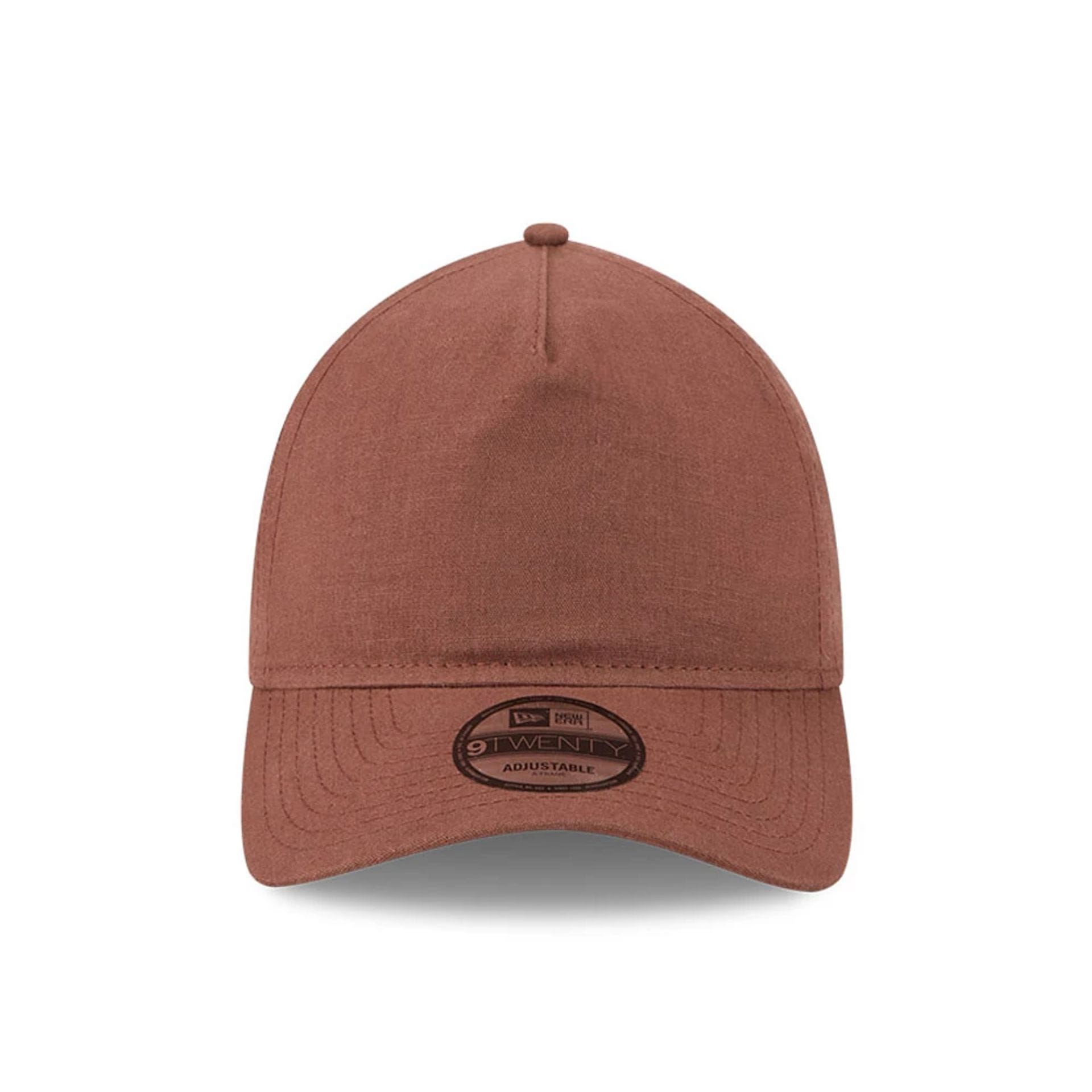 This is a New Era Elevated Open Brown 9TWENTY A-Frame Adjustable Cap 2