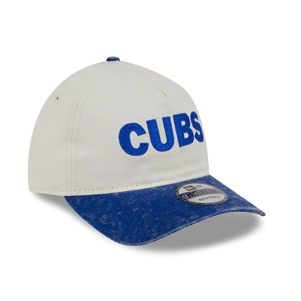 This is a Chicago Cubs Pastel White 9TWENTY A-Frame Adjustable Cap 3