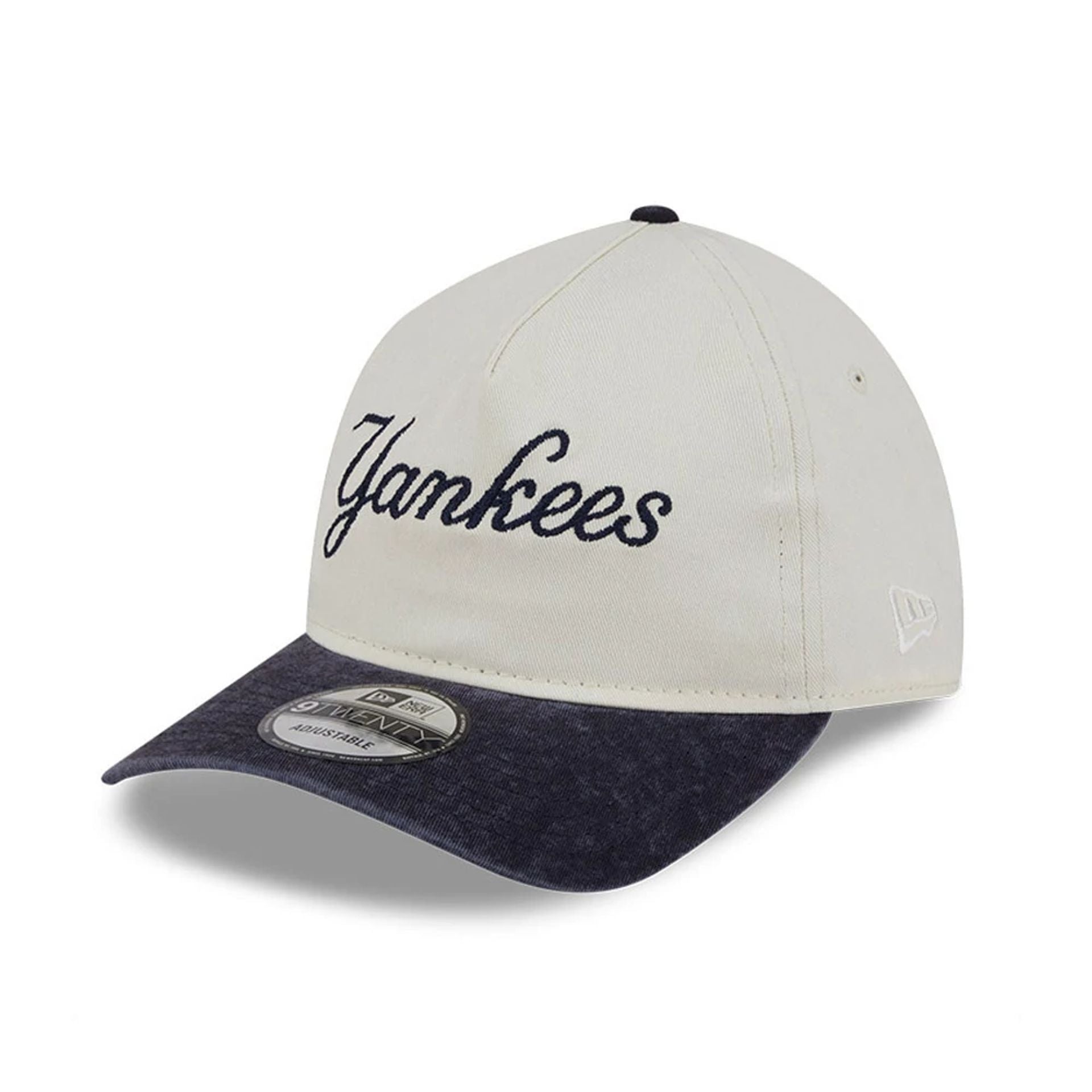 This is a New York Yankees Pastel White 9TWENTY A-Frame Adjustable Cap 1