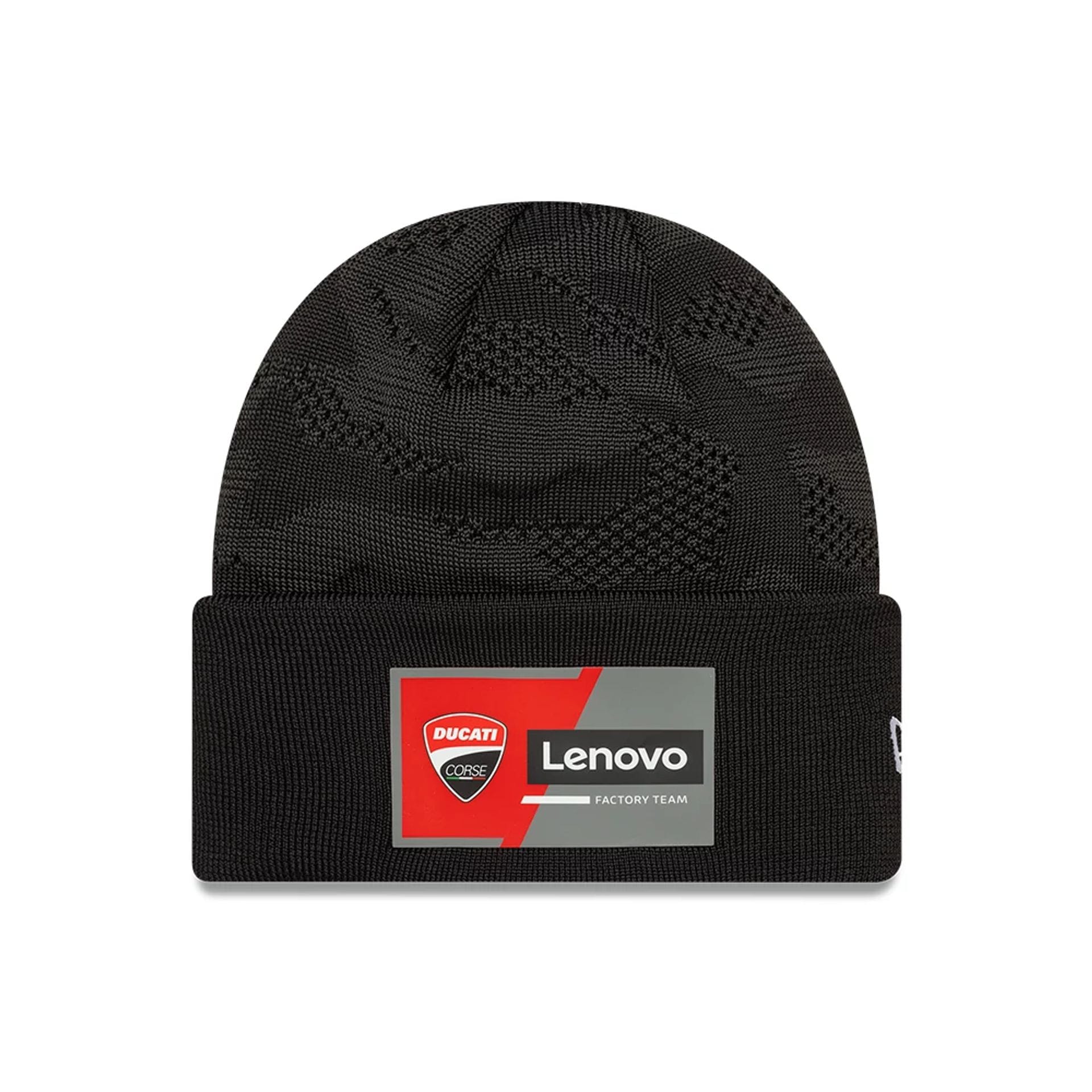 Pictured is this Ducati Team Black Cuff Knit Beanie Hat 1