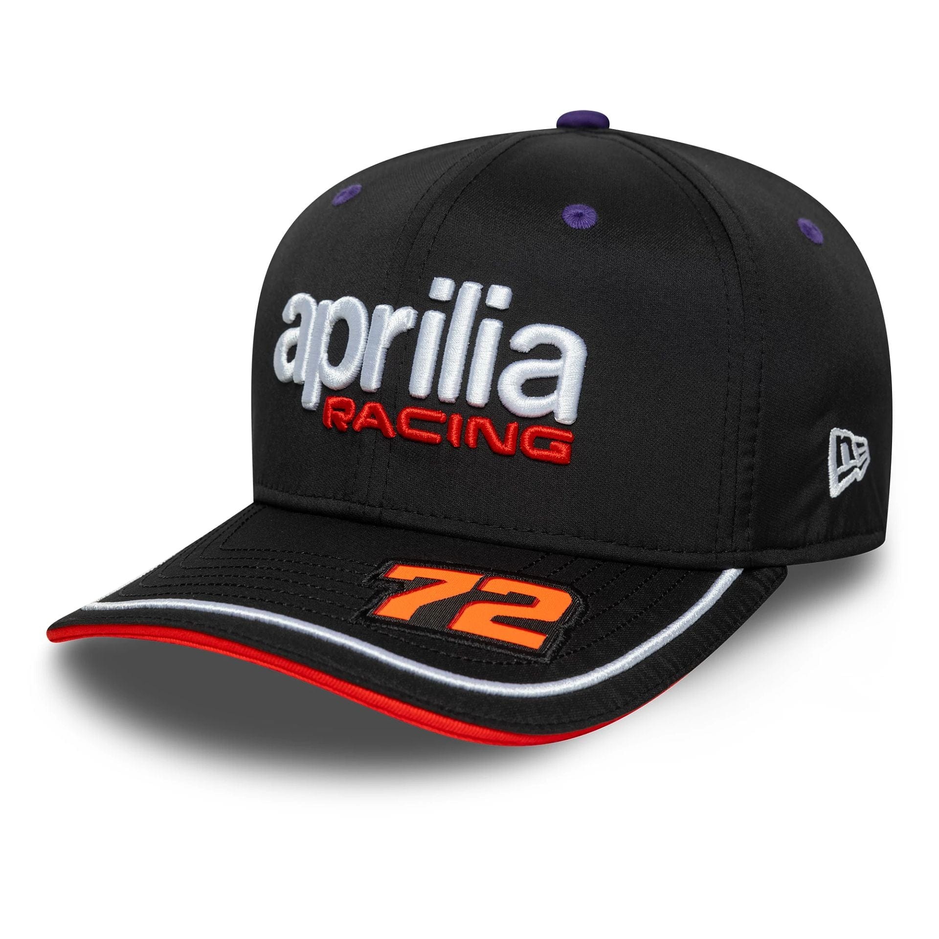 This is a Aprilia Replica Marco Bezzecchi Black 9SEVENTY Stretch Snap Adjustable Cap 1