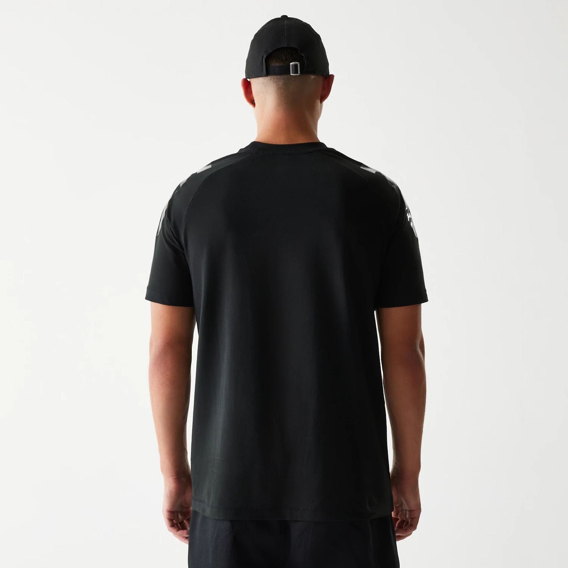 The Male model is wearing Kansas City Chiefs NFL 3RD Down Black T-Shirt 2