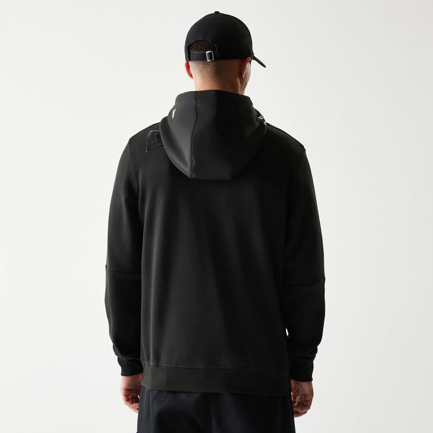 The Male model is wearing Las Vegas Raiders NFL 3RD Down Black Pullover Hoodie 2