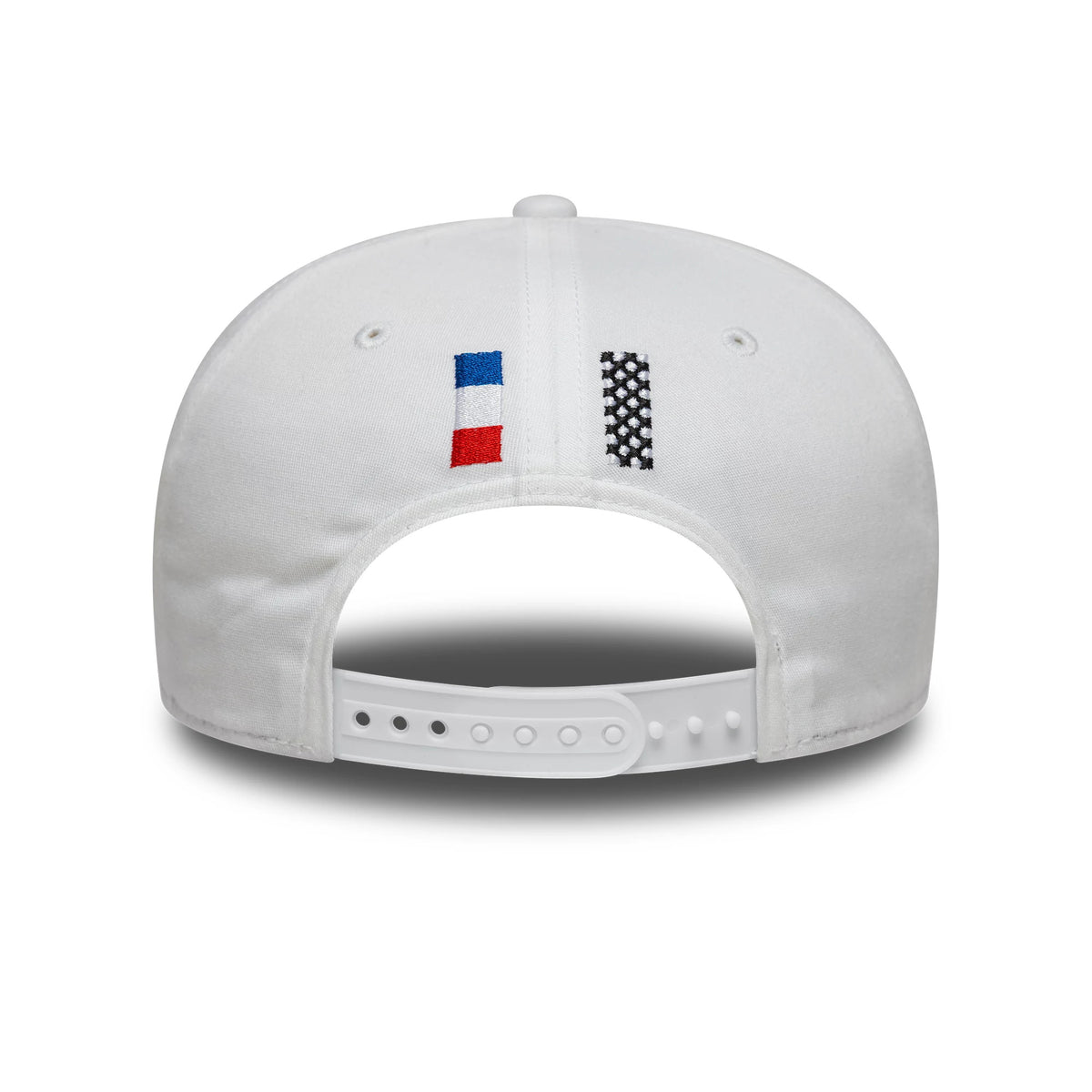 Pictured is this 24HR Le Mans Core White 9SEVENTY Stretch Snap Adjustable Cap 4