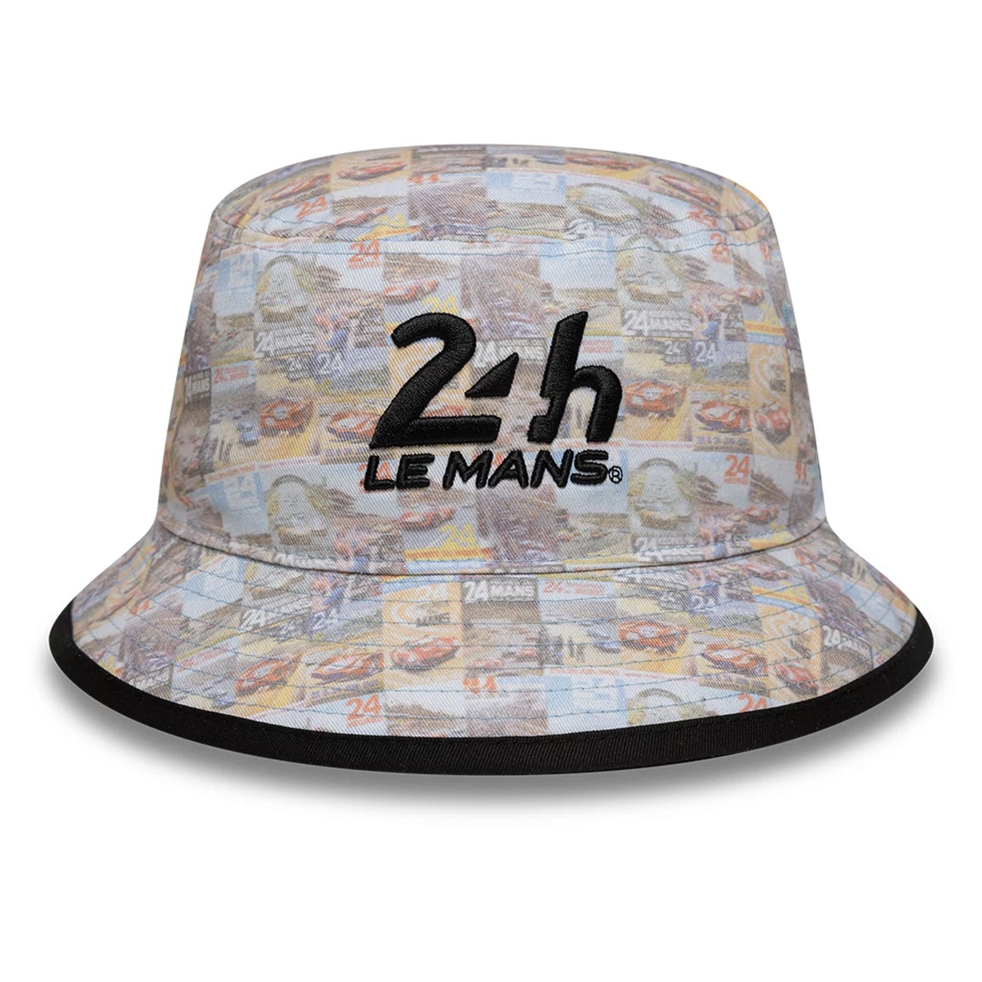 This is a 24HR Le Mans All Over Print Black Bucket Hat 2