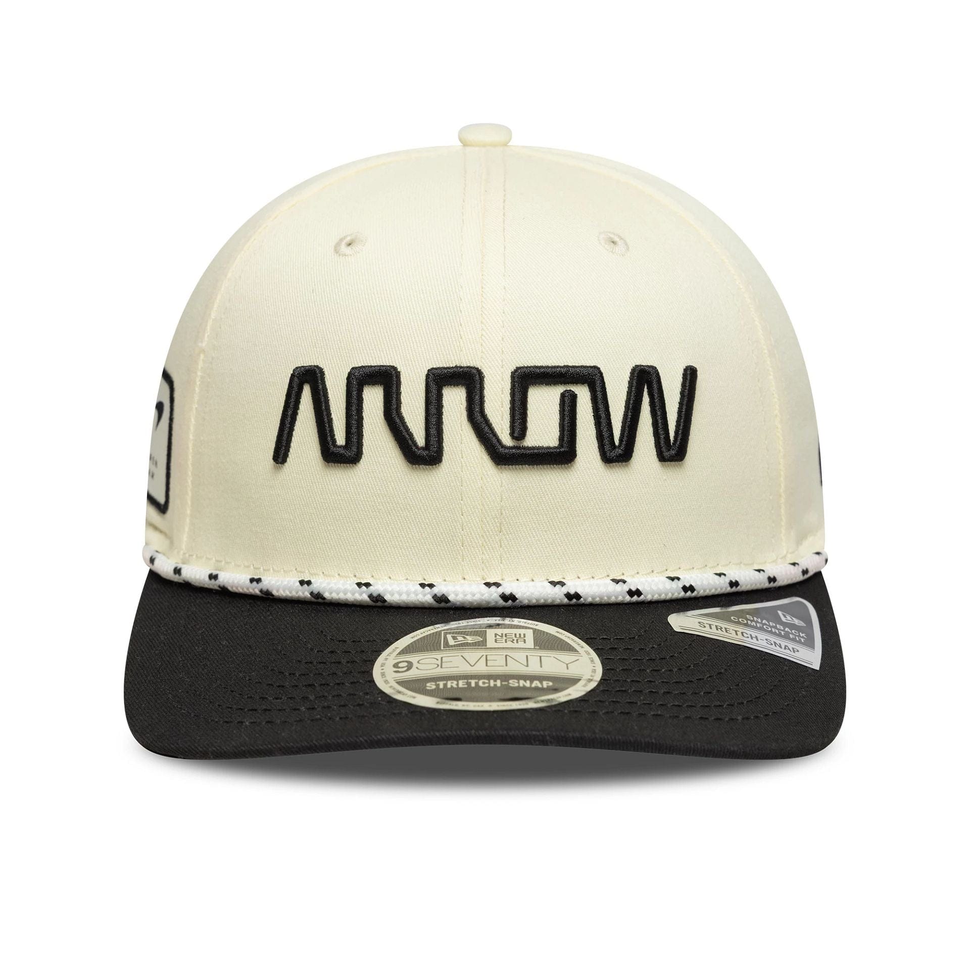 This is a Arrow McLaren Indycar Cream 9SEVENTY Stretch Snap Adjustable Cap 2