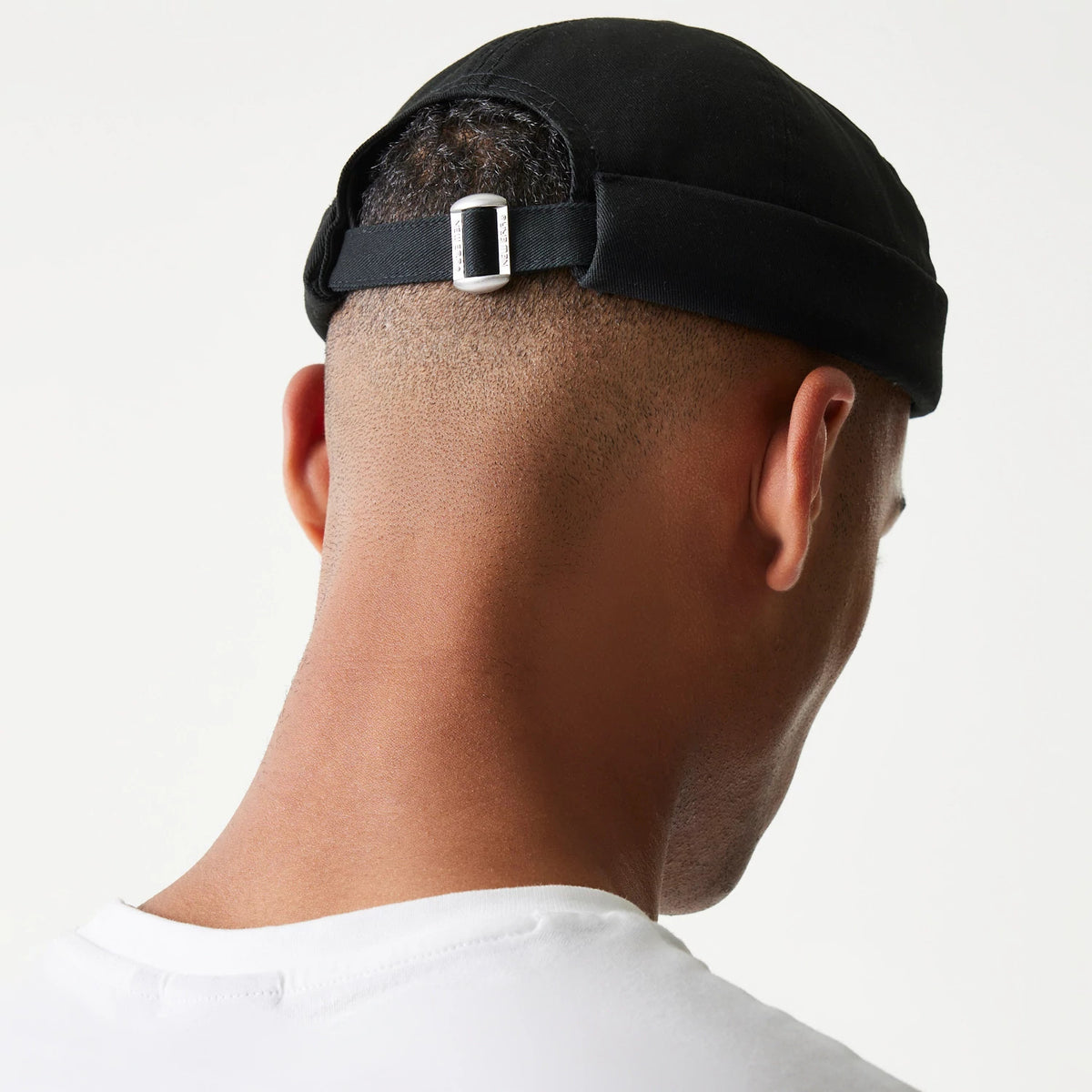 This is a Cotton Twill Docker Black Skull Knit Beanie Hat 3