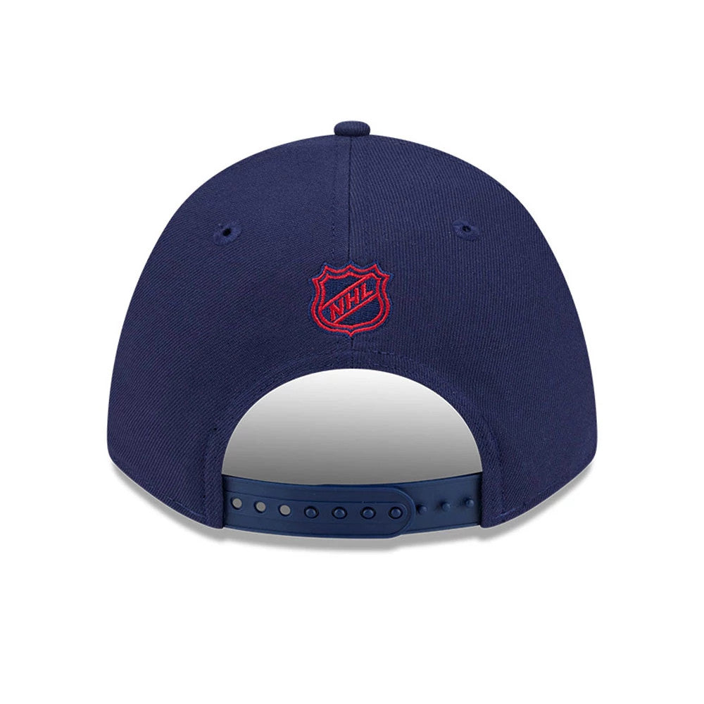 This is a Columbus Blue Jackets NHL Team Navy 9FORTY M-Crown Adjustable Cap 7