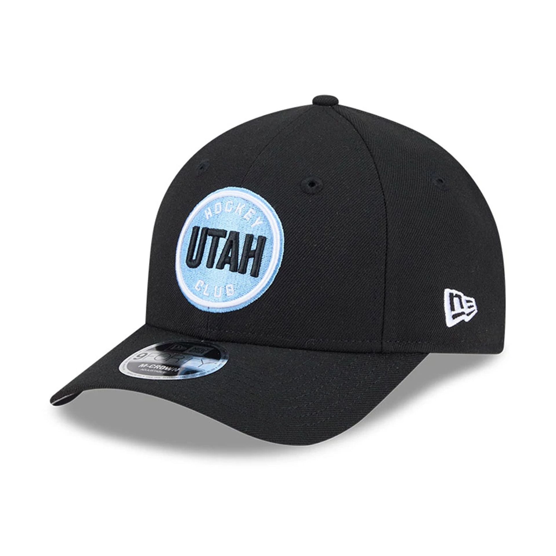 This is a Utah Mammoth NHL Team Black 9FORTY M-Crown Adjustable Cap 1