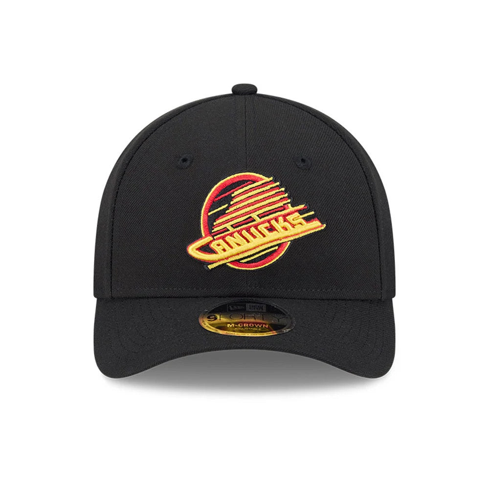 This is a Vancouver Canucks NHL Team Black 9FORTY M-Crown Adjustable Cap 3