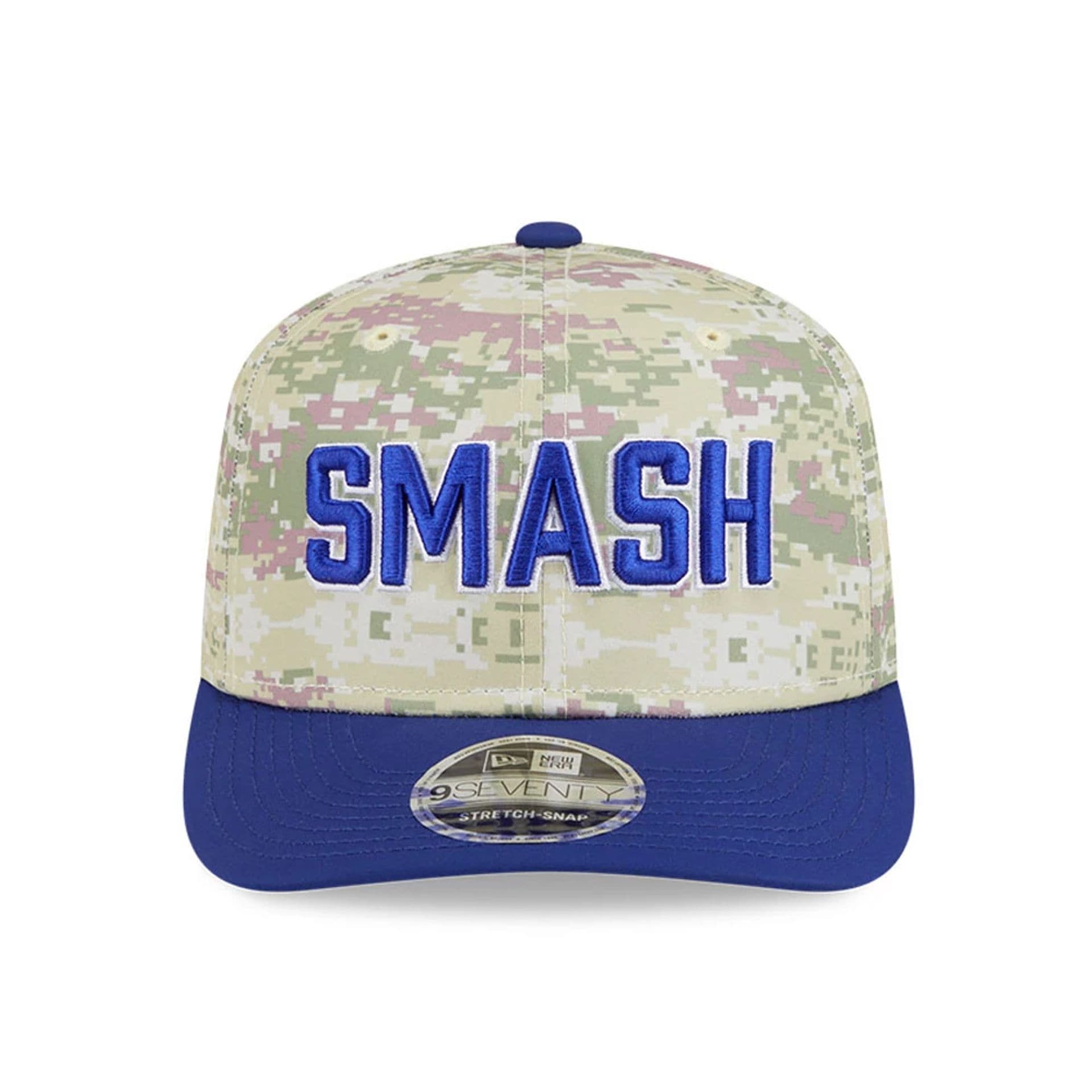 This is a Smash LIV Golf 2025 Digital Camo 9SEVENTY Stretch Snap Adjustable Cap 2