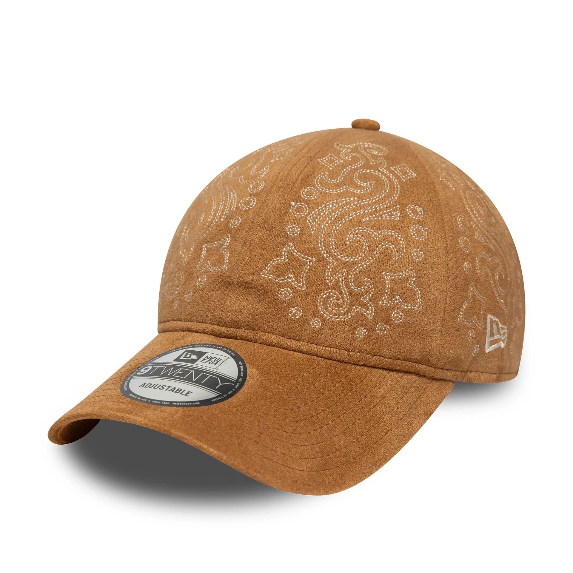 This is a New Era Suede Brown 9TWENTY Adjustable Cap 1