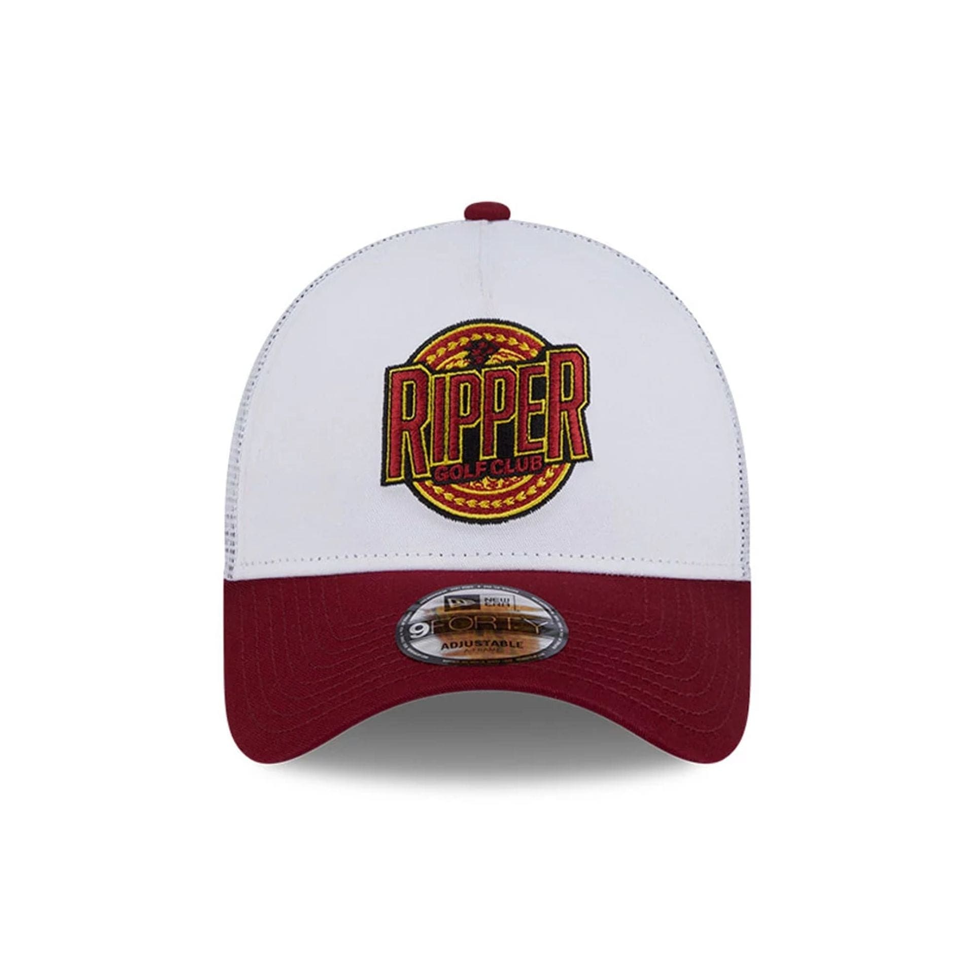 This is a Rippers LIV Golf 2025 White 9FORTY A-Frame Adjustable Cap 2