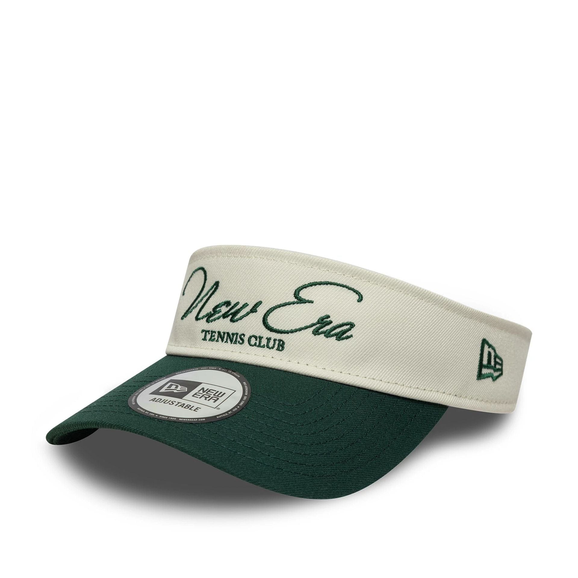 This is a New Era Tennis Club Light Beige Visor Cap 1