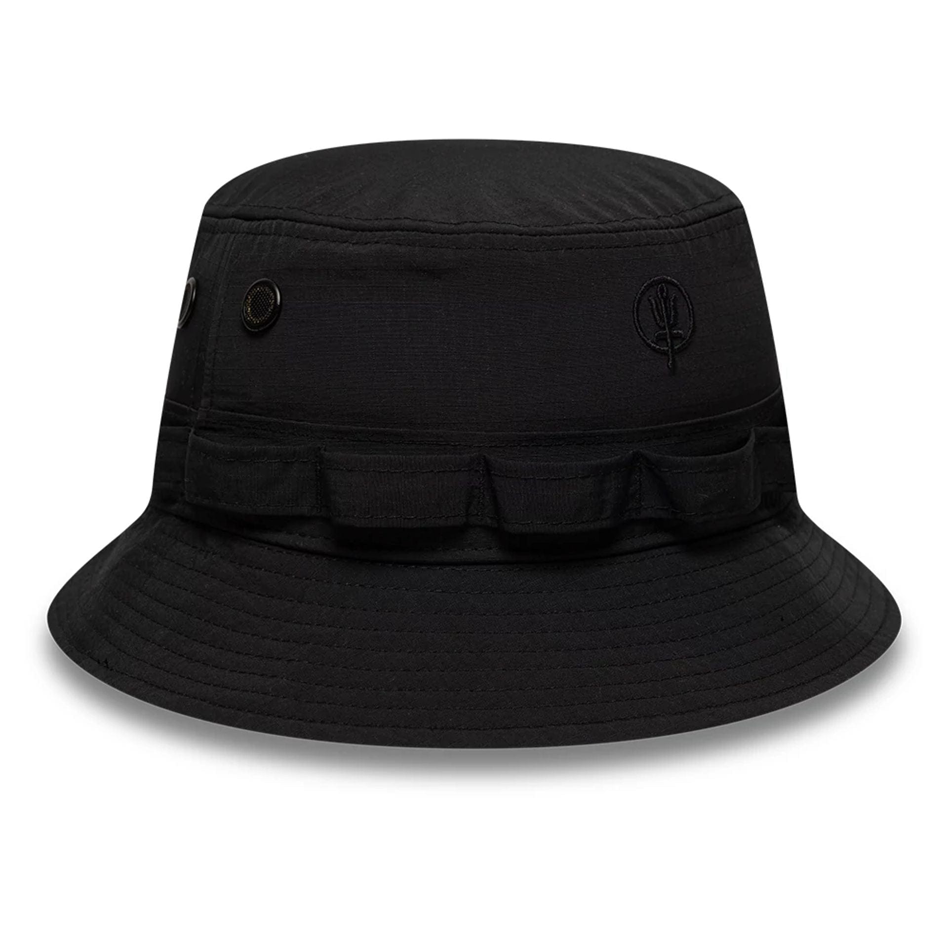 This is a Thrudark x New Era Ripstop Black Adventure Bucket Hat 2
