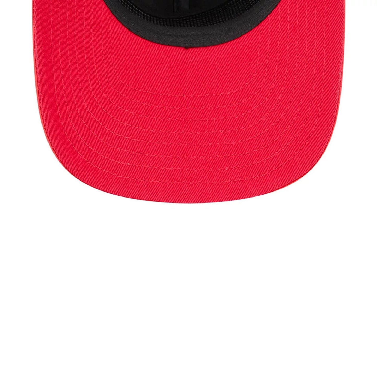 This is a Chicago Bulls Dual Logo Black Golfer Adjustable Cap 7