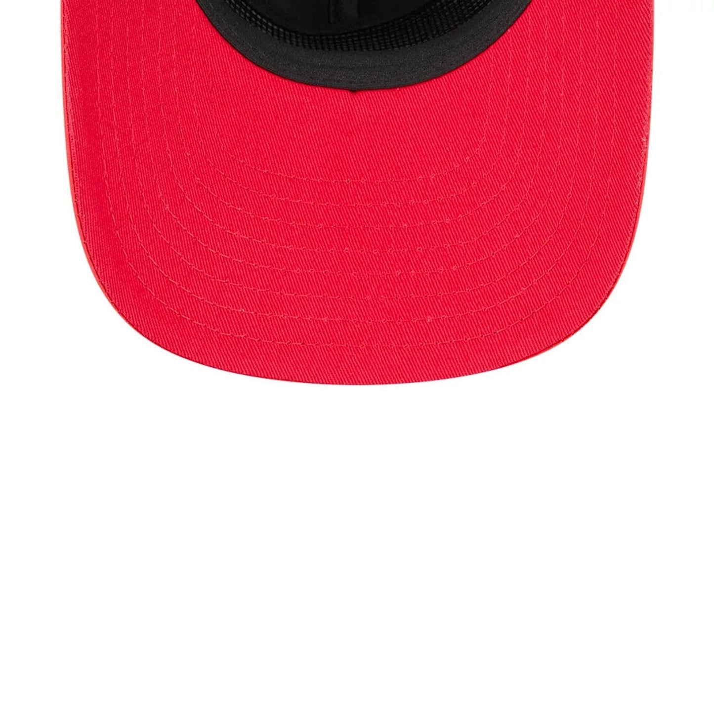 This is a Chicago Bulls Dual Logo Black Golfer Adjustable Cap 7