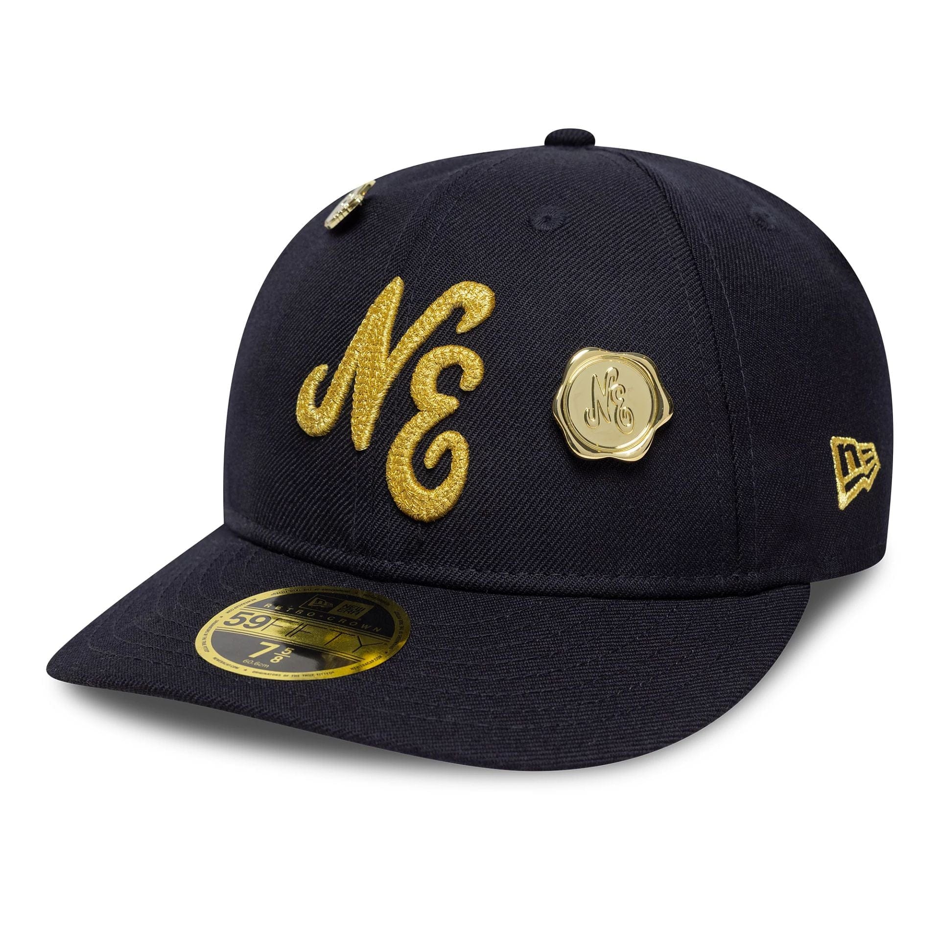 This is a New Era Wool 59FIFTY Day 2025 Navy Retro Crown 59FIFTY Fitted Cap 1