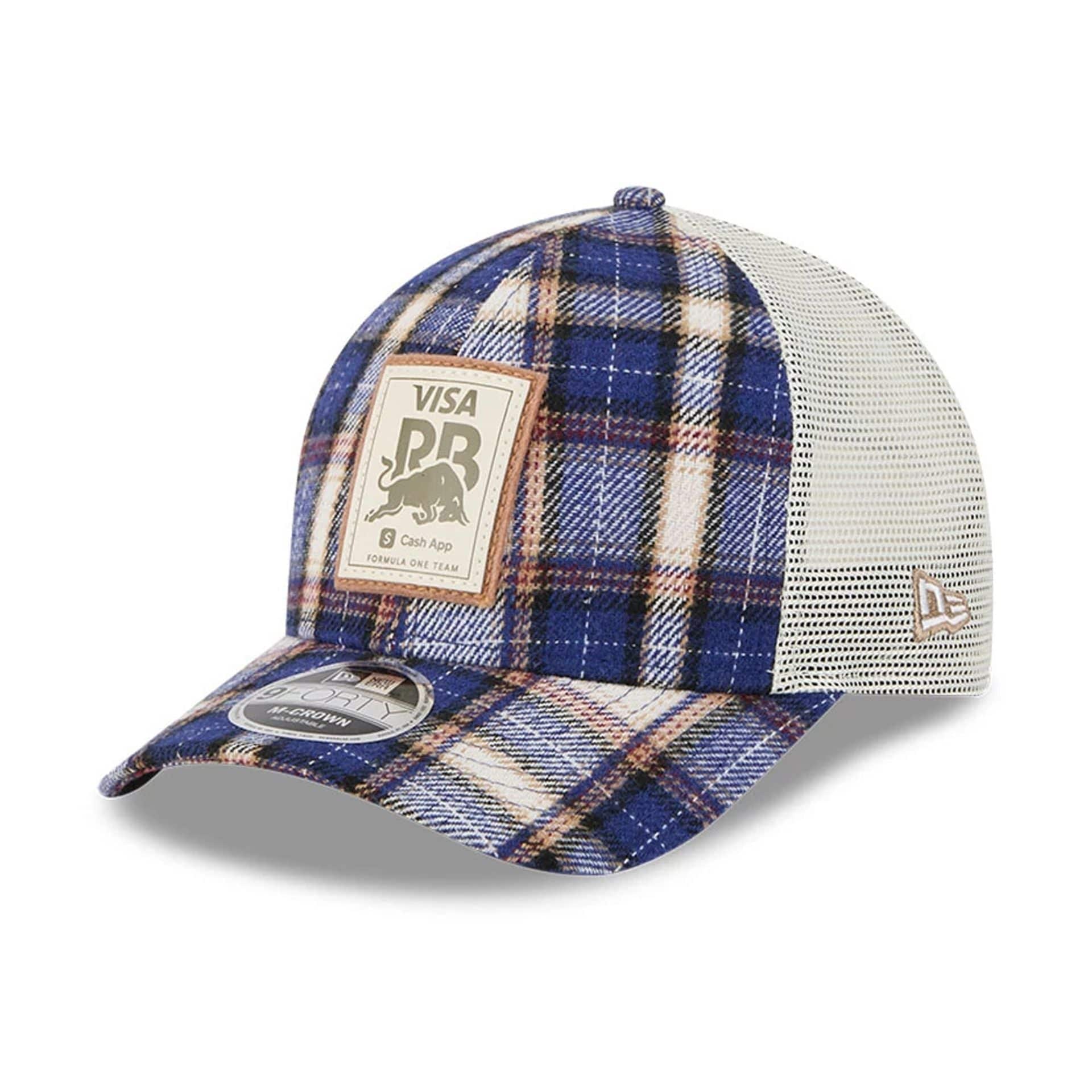 This is a Visa Cash App Racing Bulls Austin Team Dark Blue 9FORTY M-Crown Adjustable Cap 1