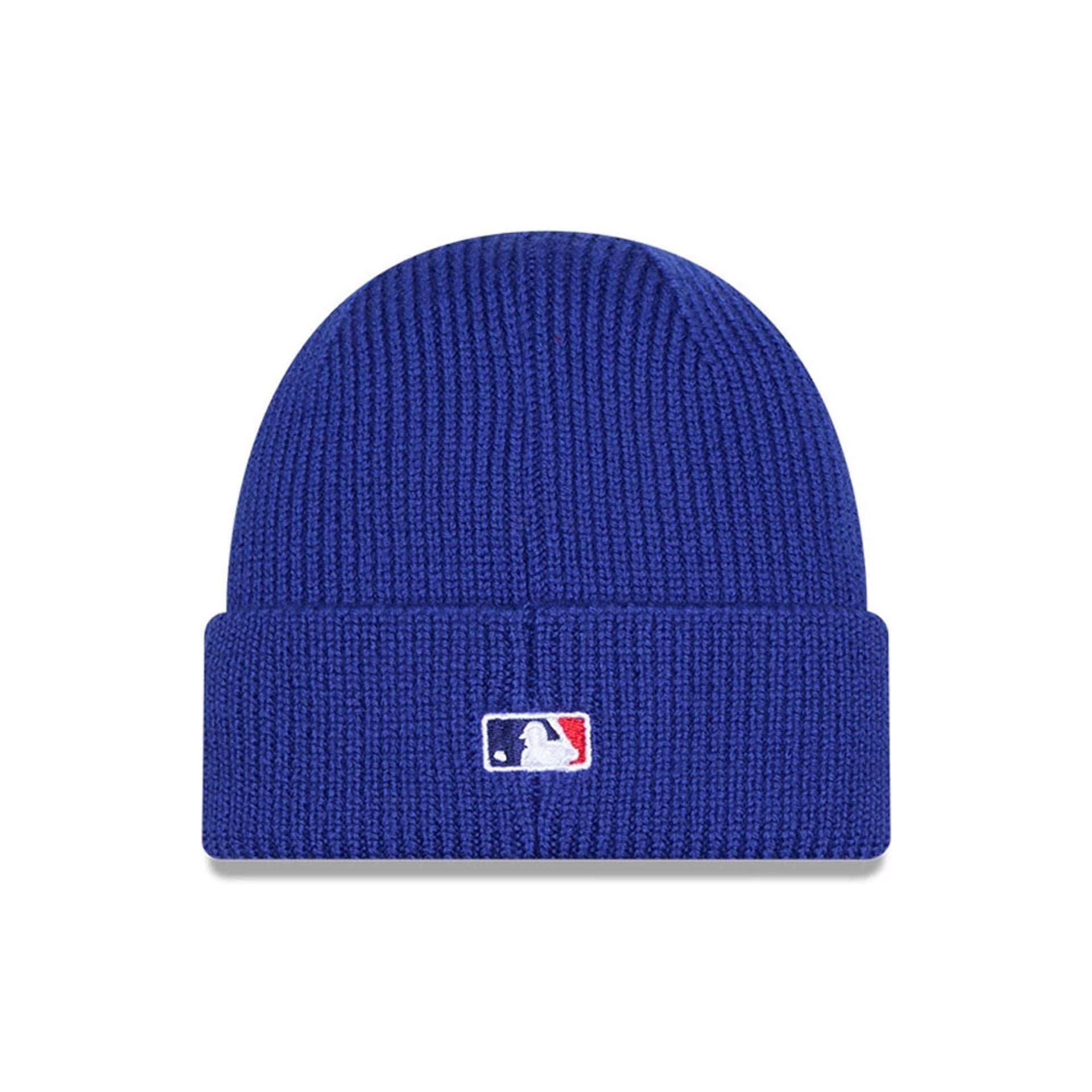 This is a LA Dodgers MLB Dark Blue Skull Knit Beanie Hat 2