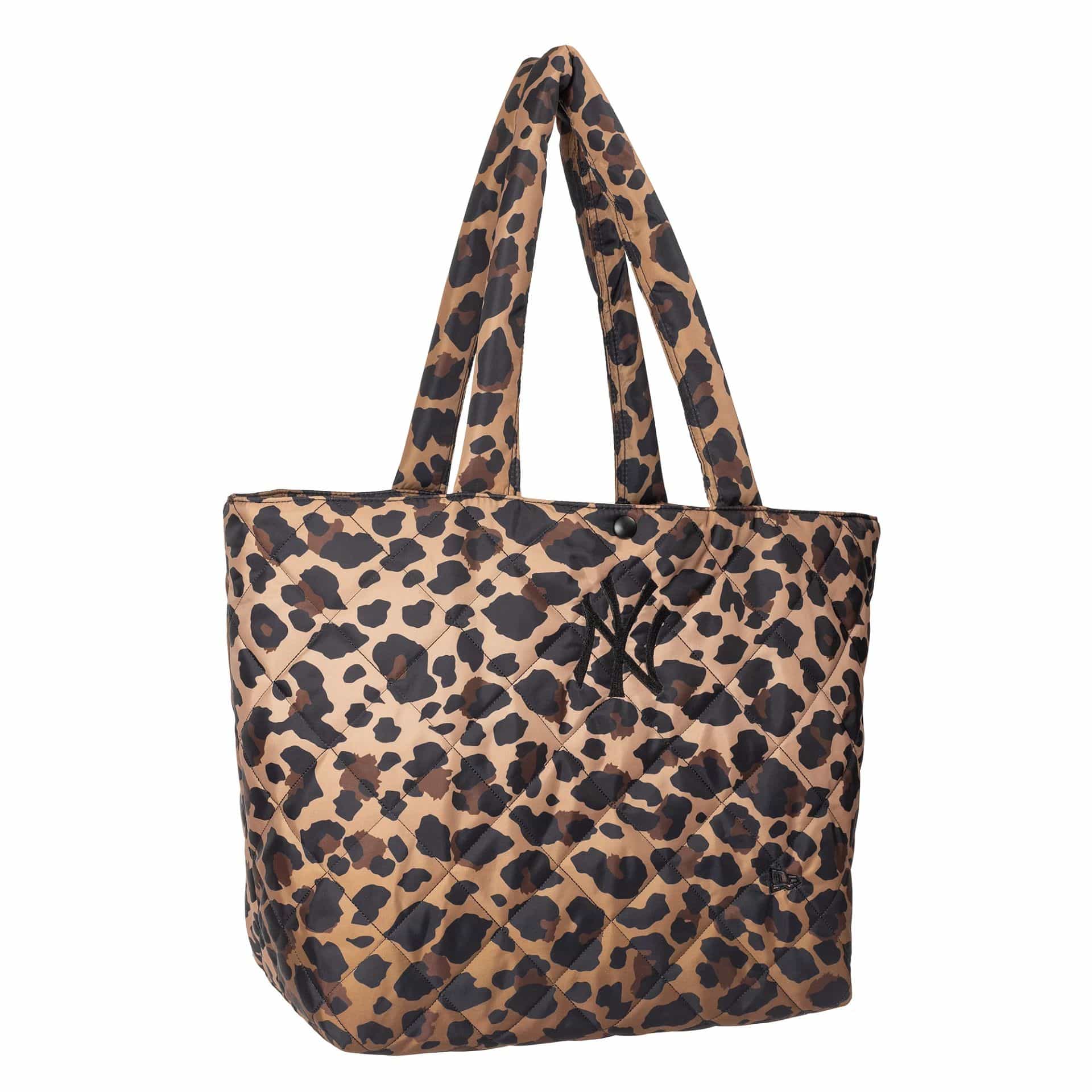 This is a New York Yankees MLB Leopard Quilted All Over Print Tote Bag 2