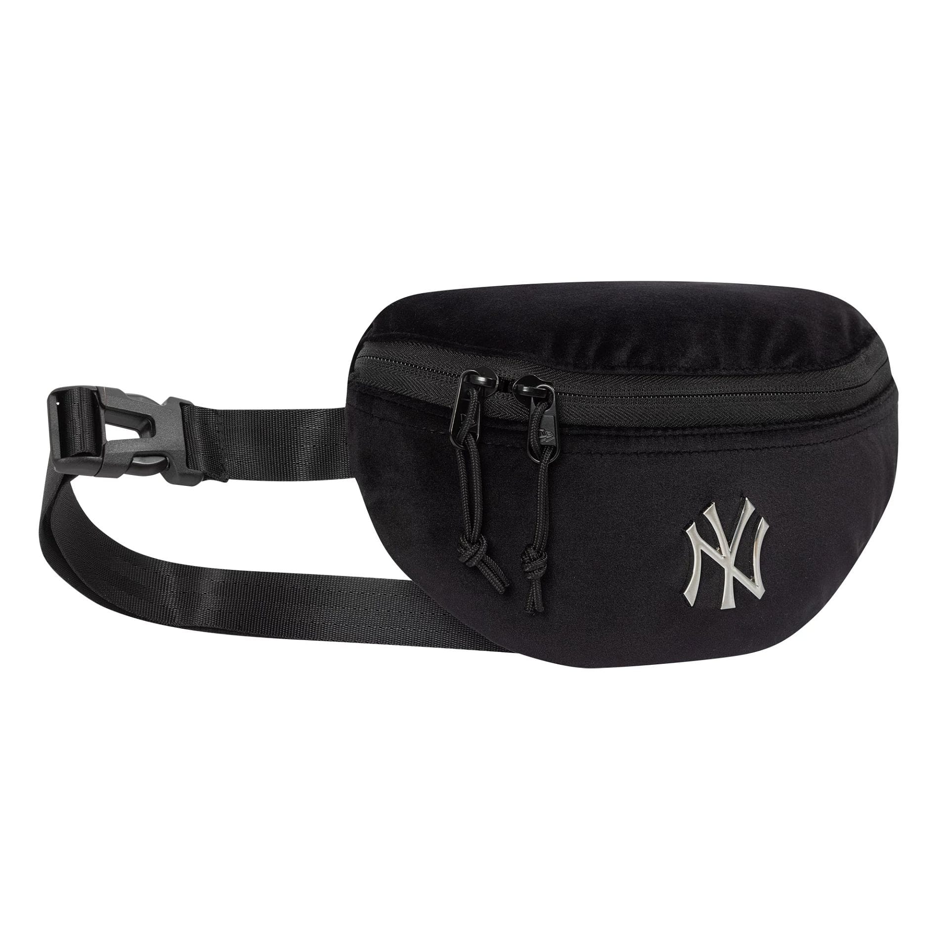 This is a New York Yankees MLB Velour Pin Black Waist Bag 2