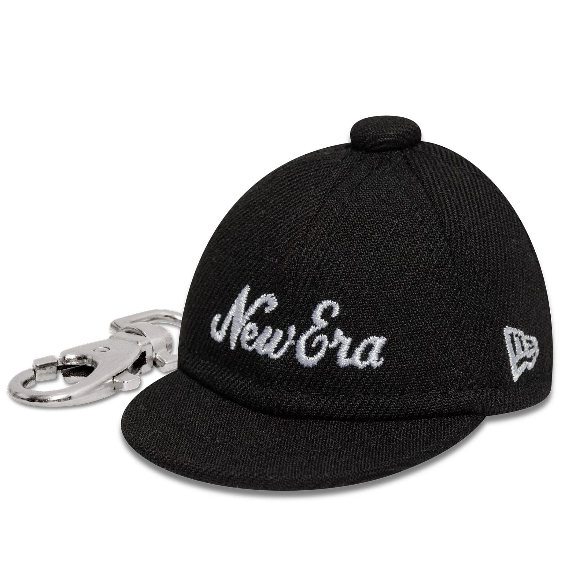 This is a New Era Mini Cap Black Key Chain 1