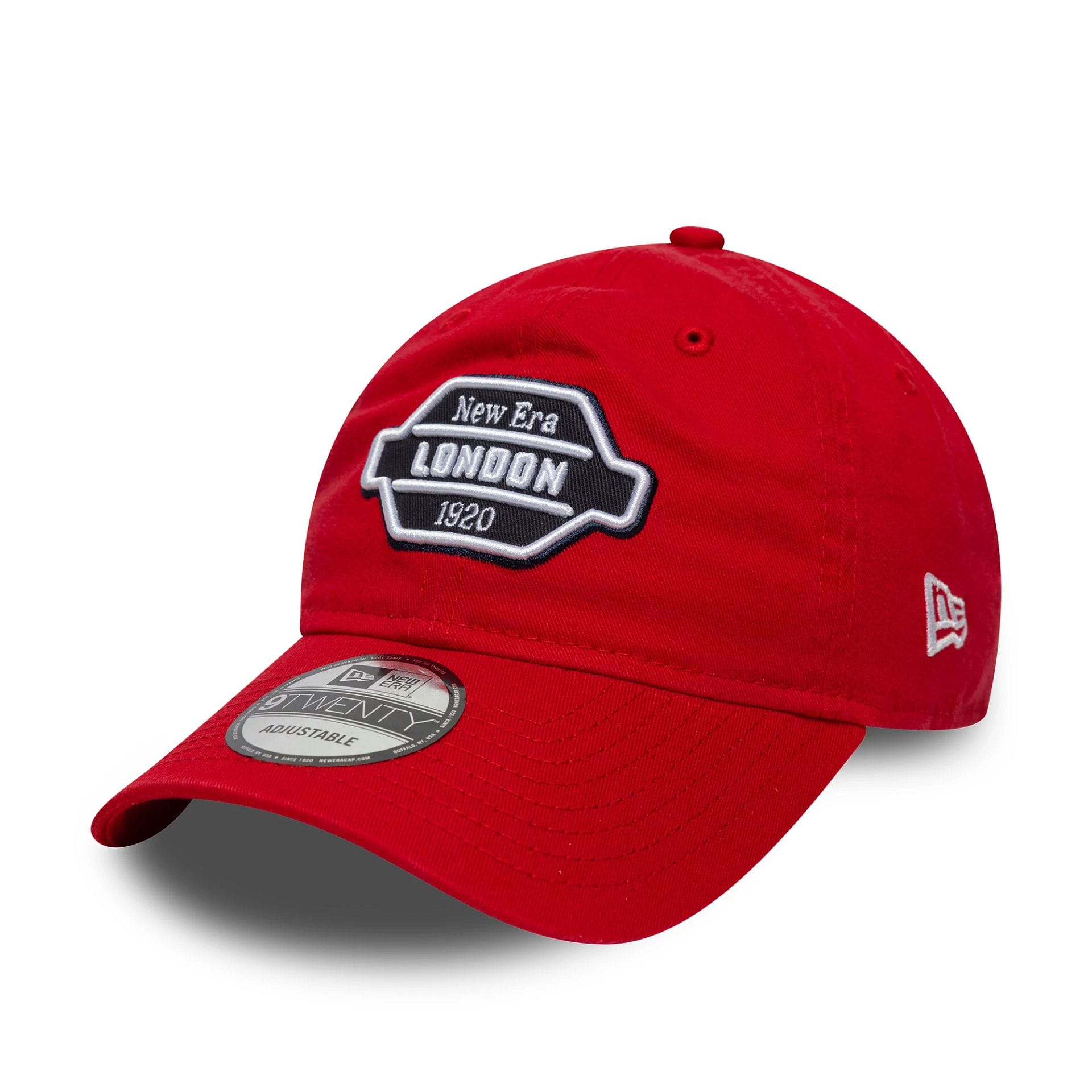 This is a New Era London Red 9TWENTY Adjustable Cap 1