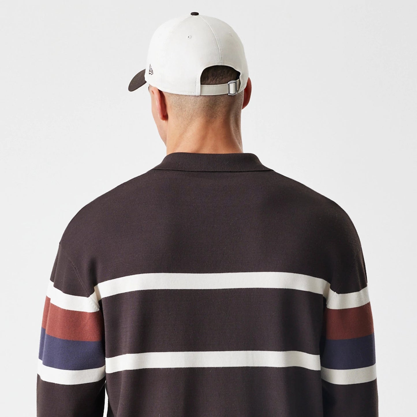 The Male model is wearing LA Dodgers MLB Knit Brown Rugby Shirt 8