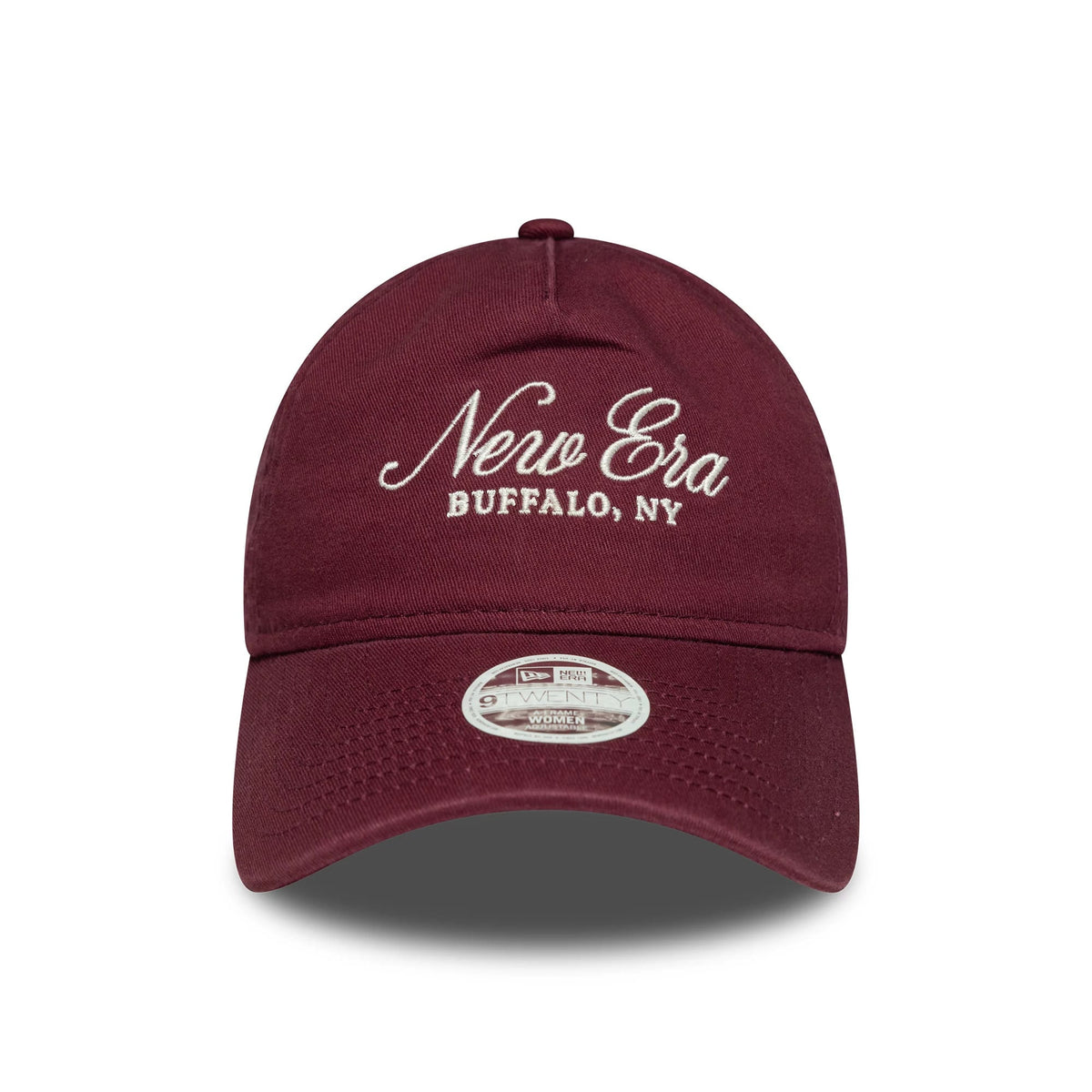 This is a Womens New Era Dark Red 9TWENTY A-Frame Adjustable Cap 2