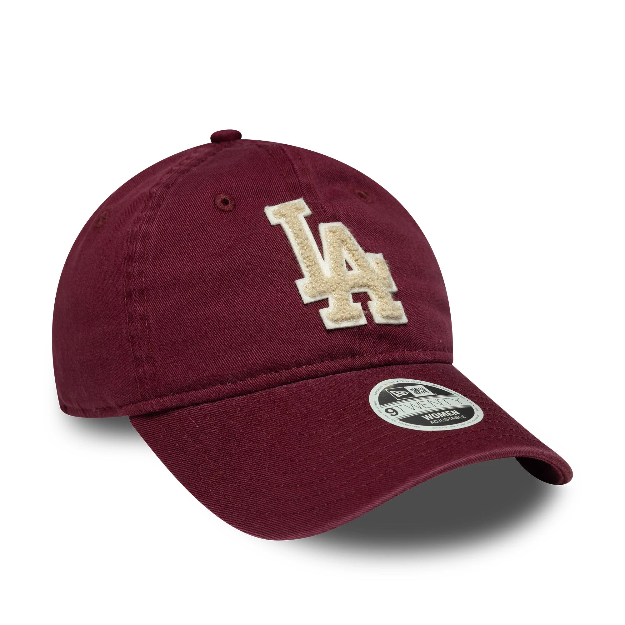 This is a LA Dodgers Womens MLB Boucle Dark Red 9TWENTY Adjustable Cap 3