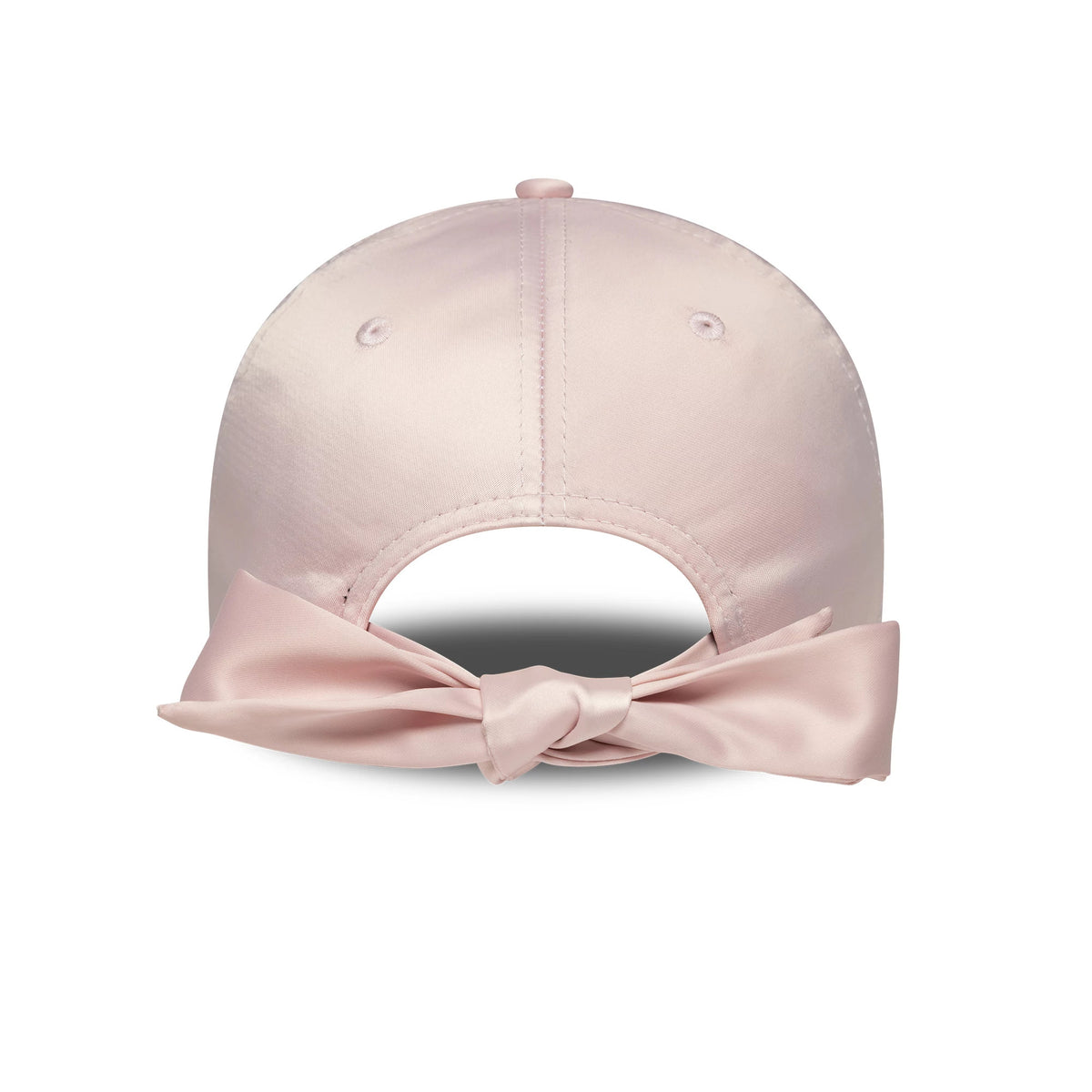 This is a New York Yankees Womens MLB Satin Bow Back Pastel Pink 9FORTY Adjustable Cap 2