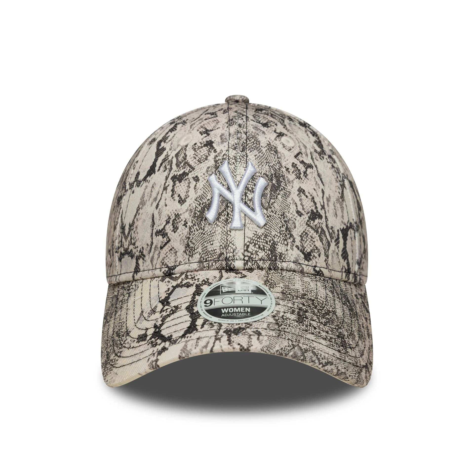 This is a New York Yankees Womens MLB Snake Grey 9FORTY Adjustable Cap 2