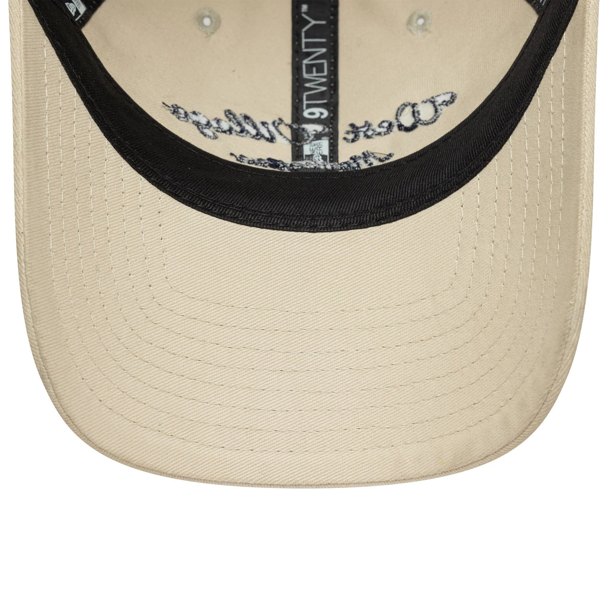 This is a New Era Wordmark Cream 9TWENTY Adjustable Cap 5