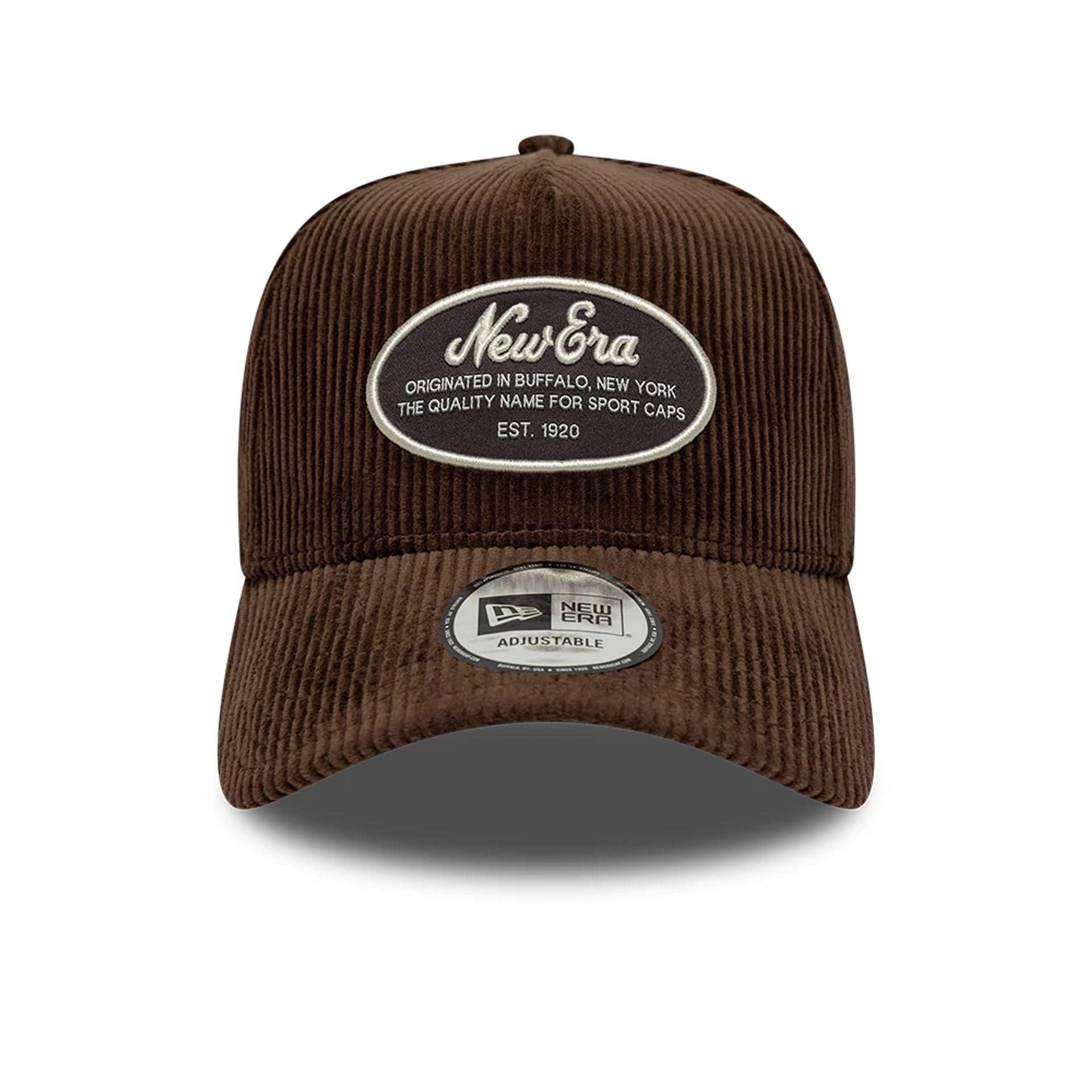 This is a New Era Patch Cord Dark Brown 9FORTY E-Frame Adjustable Cap 2