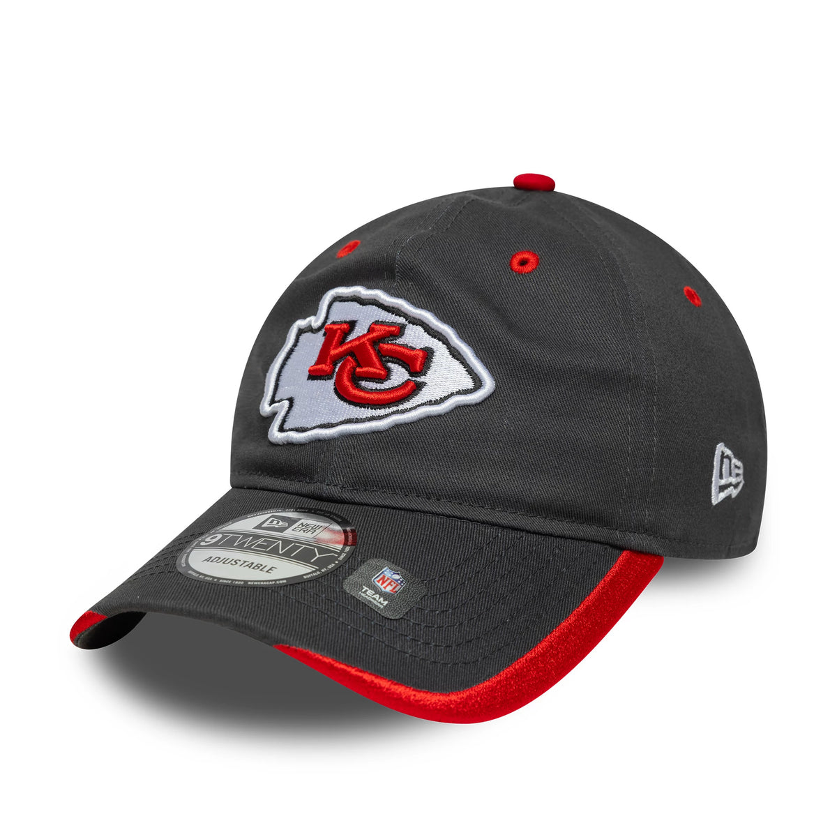 This is a Kansas City Chiefs NFL Charcoal 9TWENTY Adjustable Cap 3