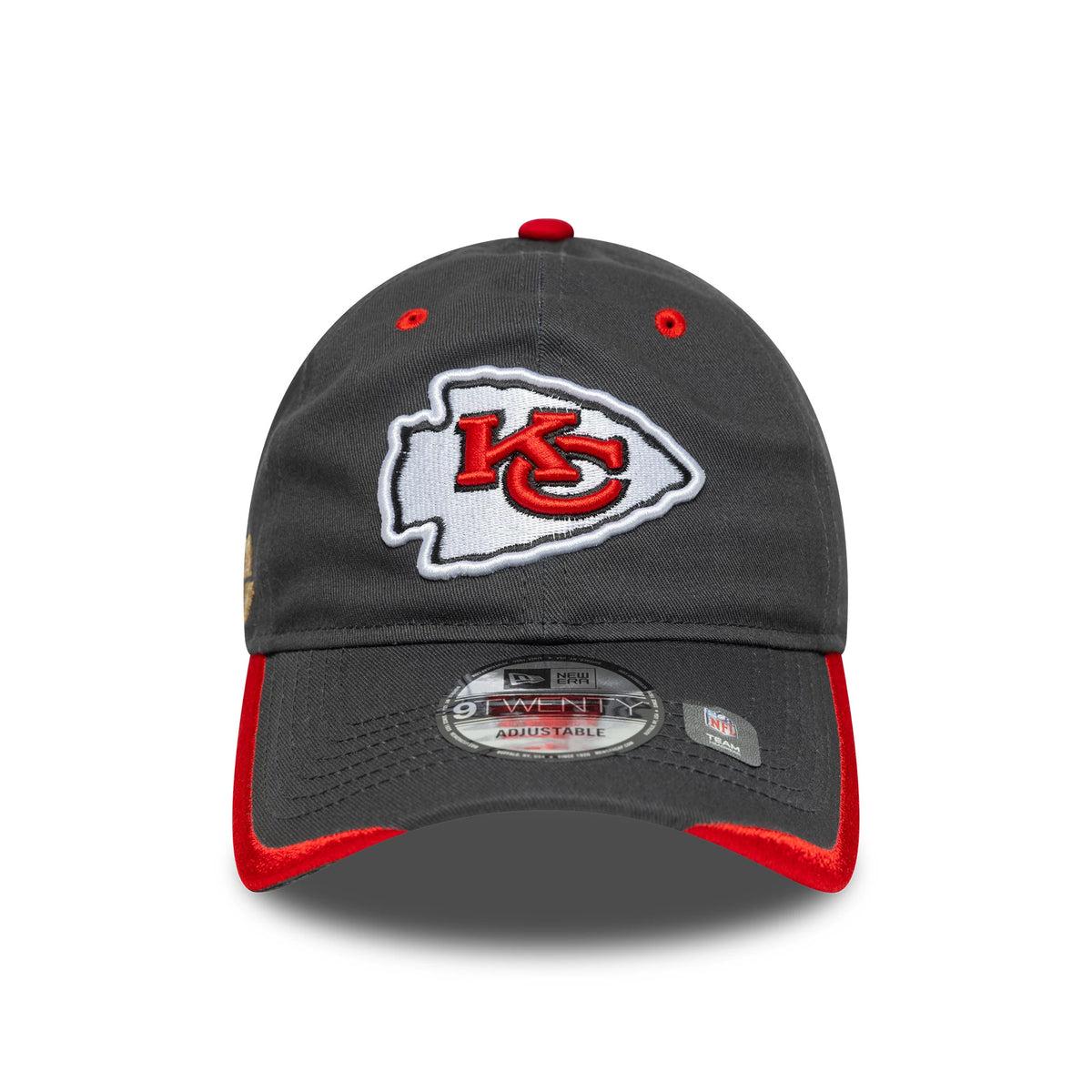 This is a Kansas City Chiefs NFL Charcoal 9TWENTY Adjustable Cap 2