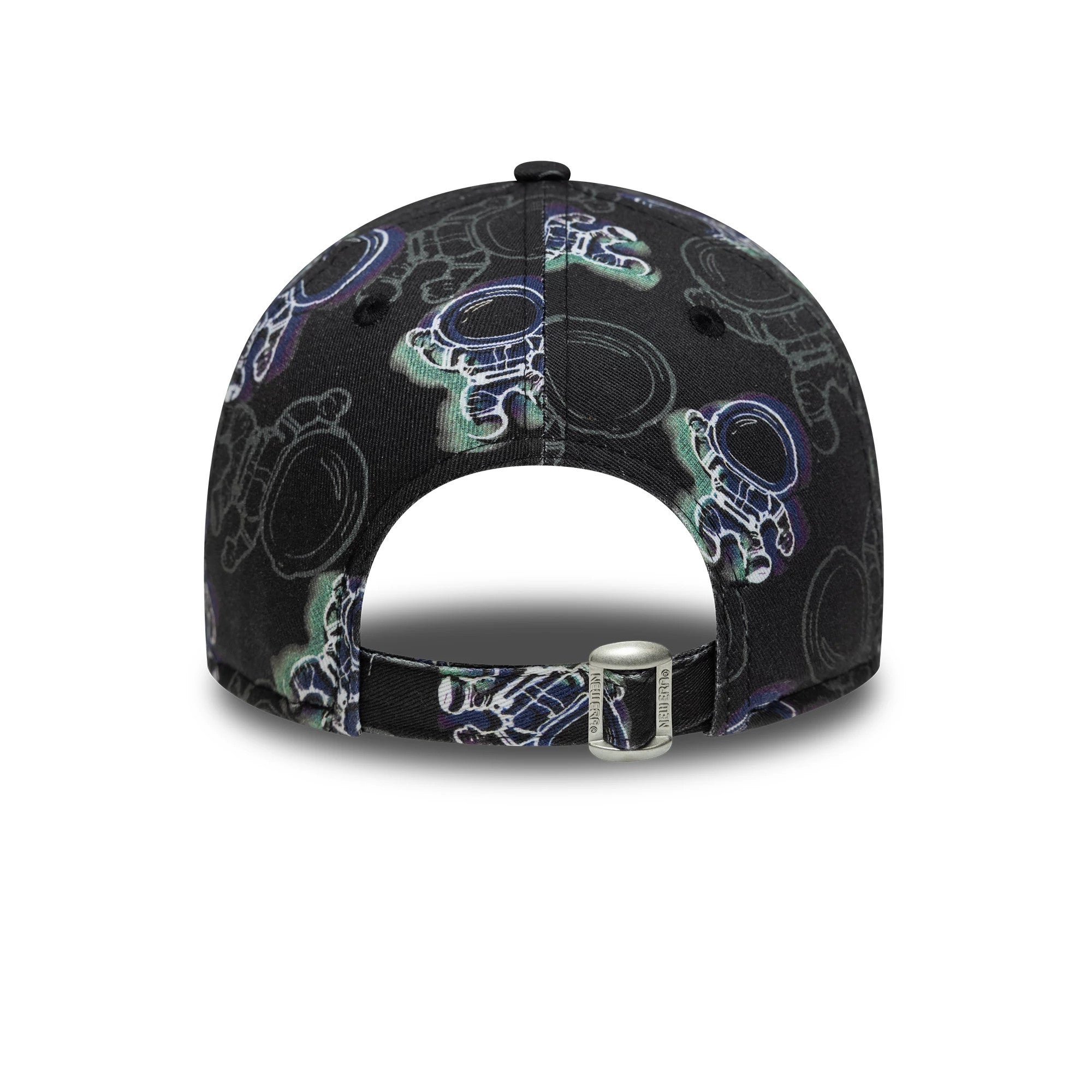 This is a Child New Era Space All Over Print Black 9FORTY Adjustable Cap 4
