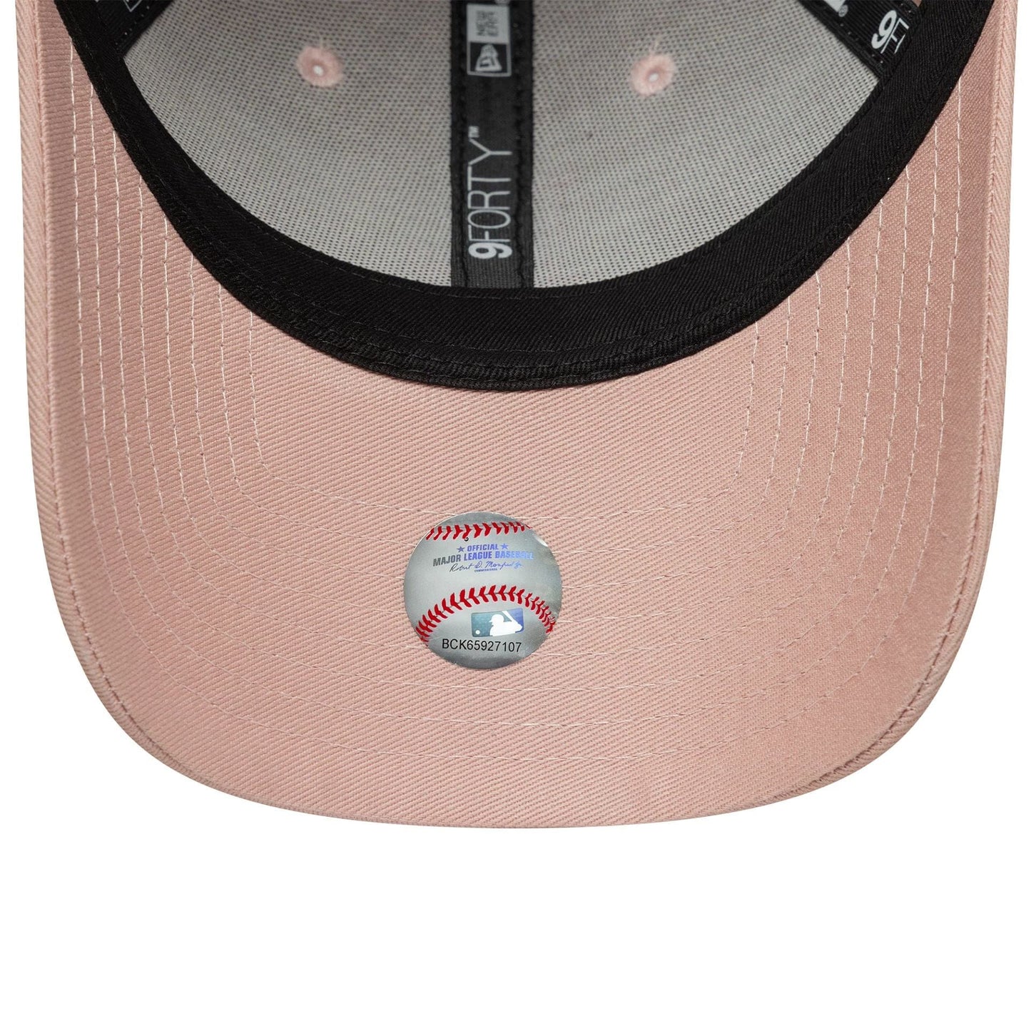 This is a LA Dodgers Womens MLB League Essential Pastel Pink 9FORTY Adjustable Cap 5