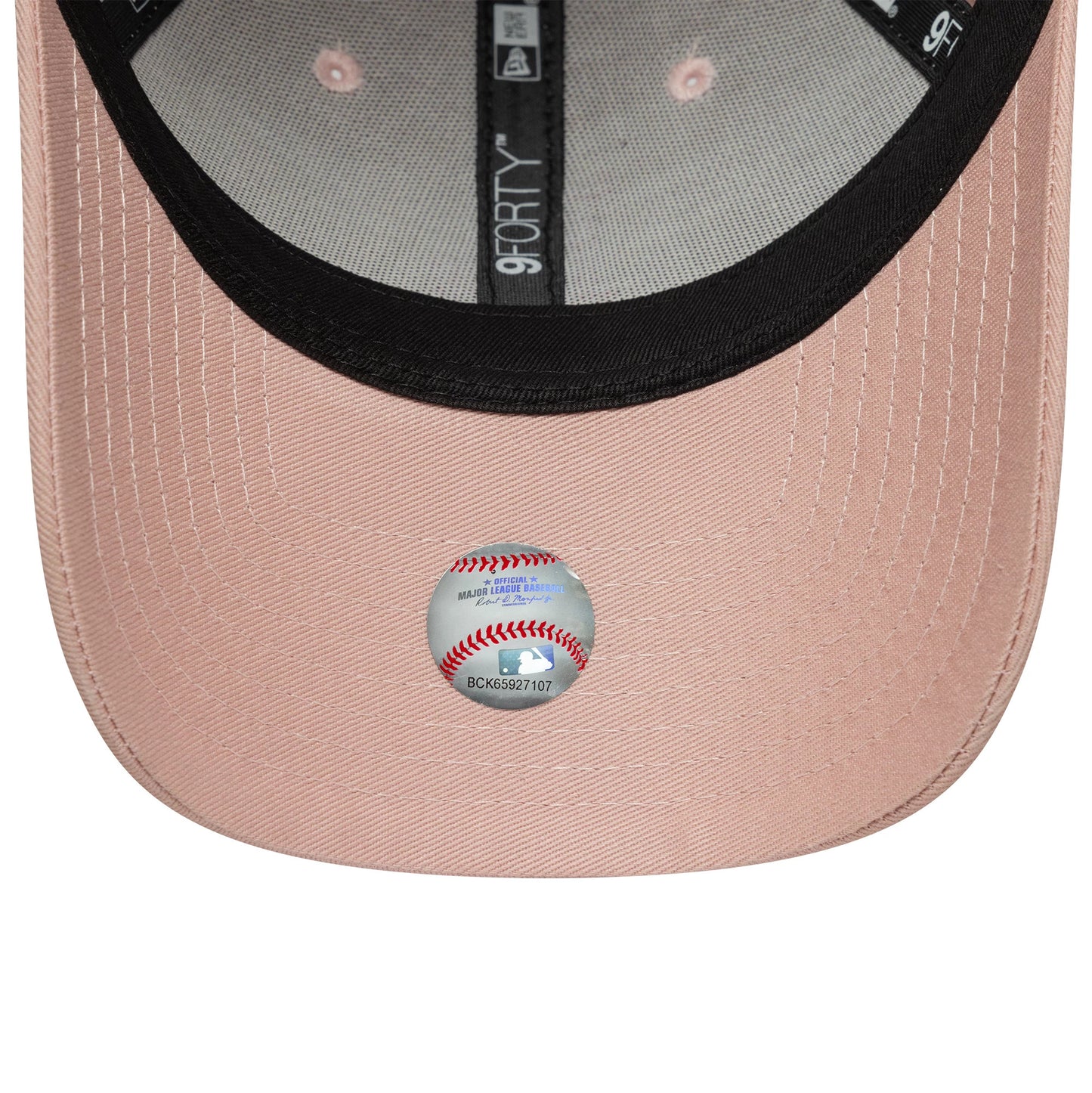 This is a LA Dodgers Womens MLB League Essential Pastel Pink 9FORTY Adjustable Cap 5