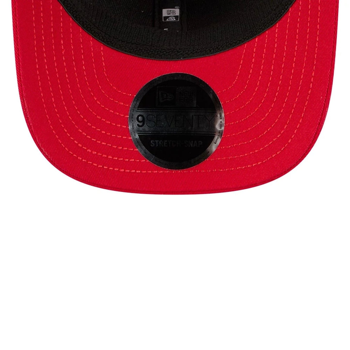 This is a Cincinnati Reds MLB Bristol 2025 Red 9SEVENTY Stretch Snap Adjustable Cap 7