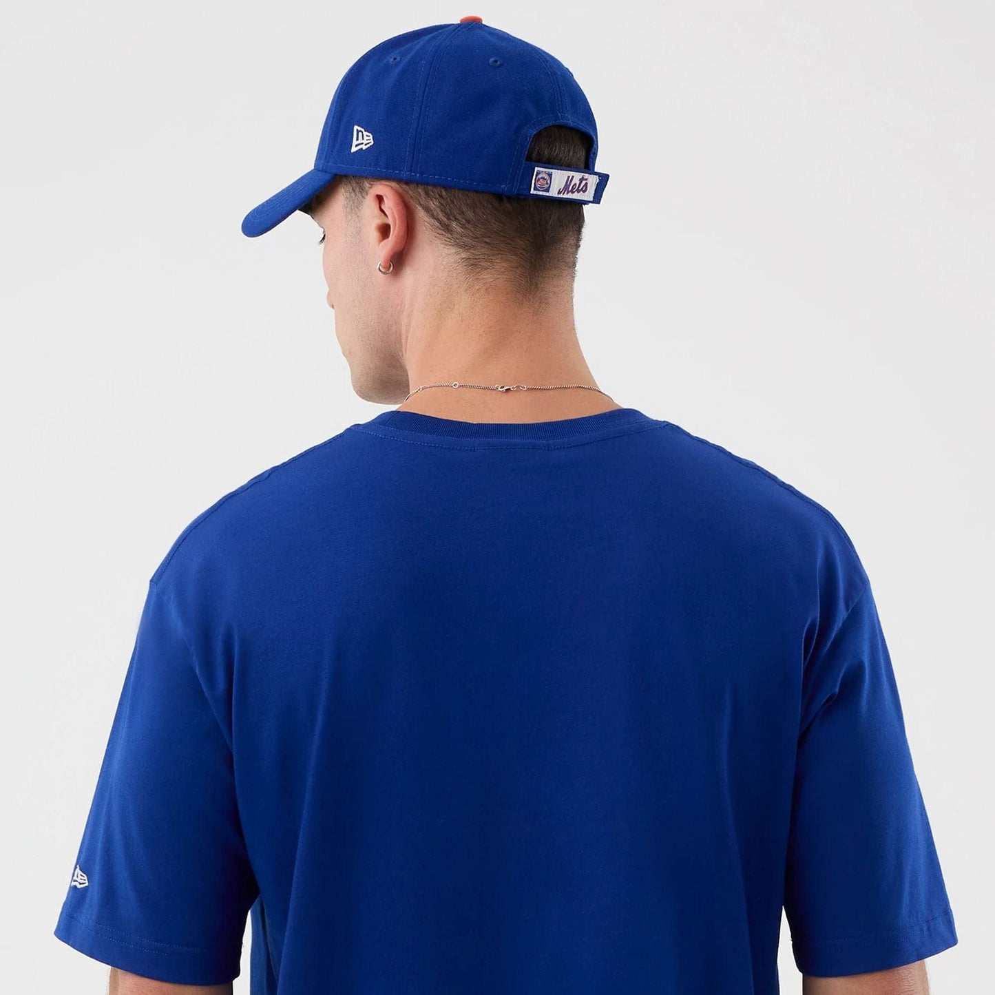 The Male model is wearing New York Mets MLB Sport Classic Blue T-Shirt 5