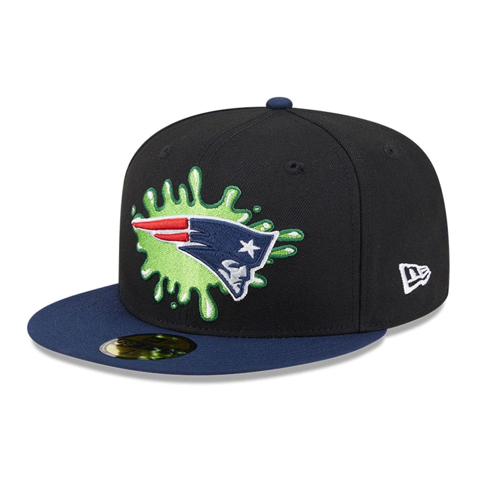 Pictured is this New England Patriots NFL x Nickelodeon black 59FIFTY Fitted cap. 1