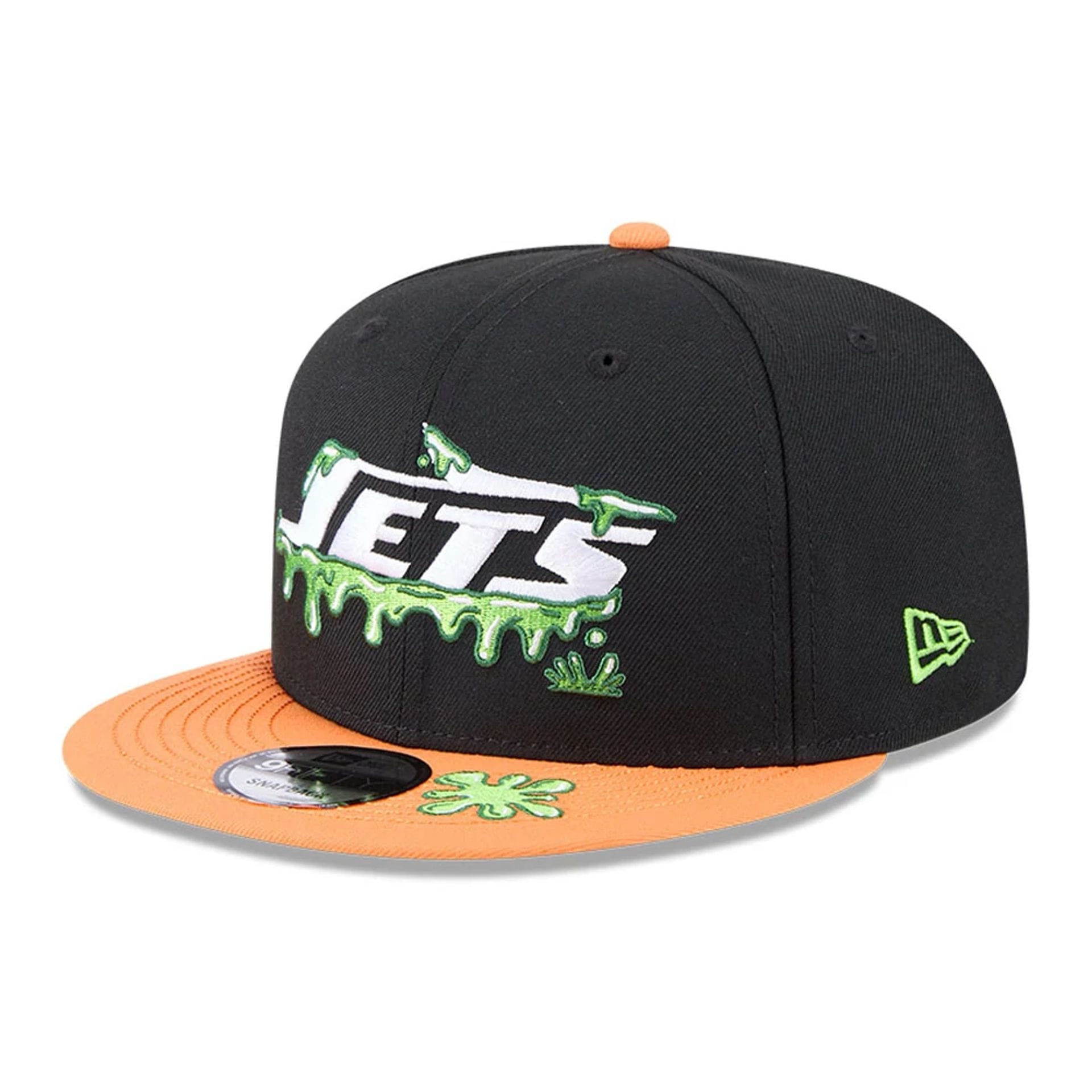 Pictured is this New York Jets NFL x Nickelodeon black 9FIFTY Snapback cap. 1