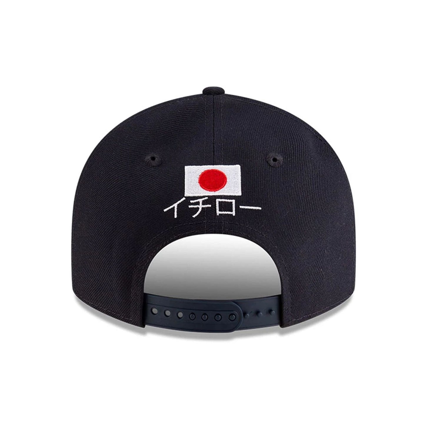 This is a Seattle Mariners MLB 2025 Ichiro Hall Of Fame Navy Low Profile 9FIFTY Snapback Adjustable Cap 7